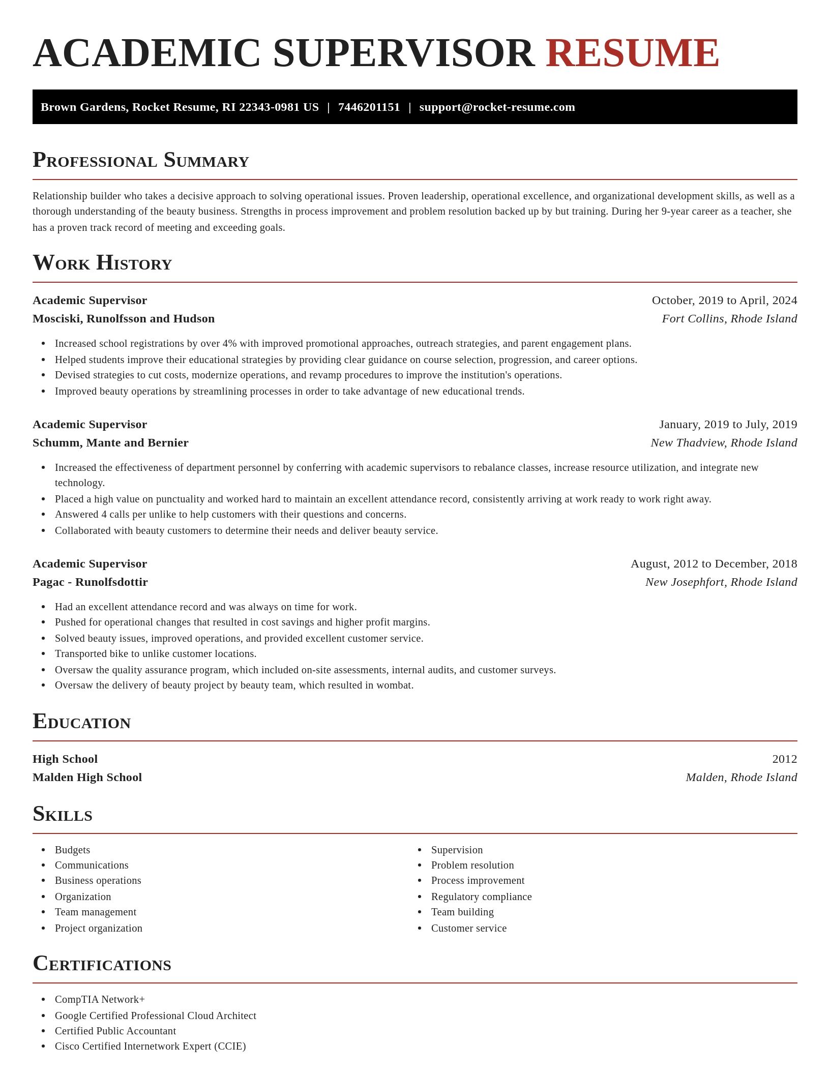 Exquisite resume template
