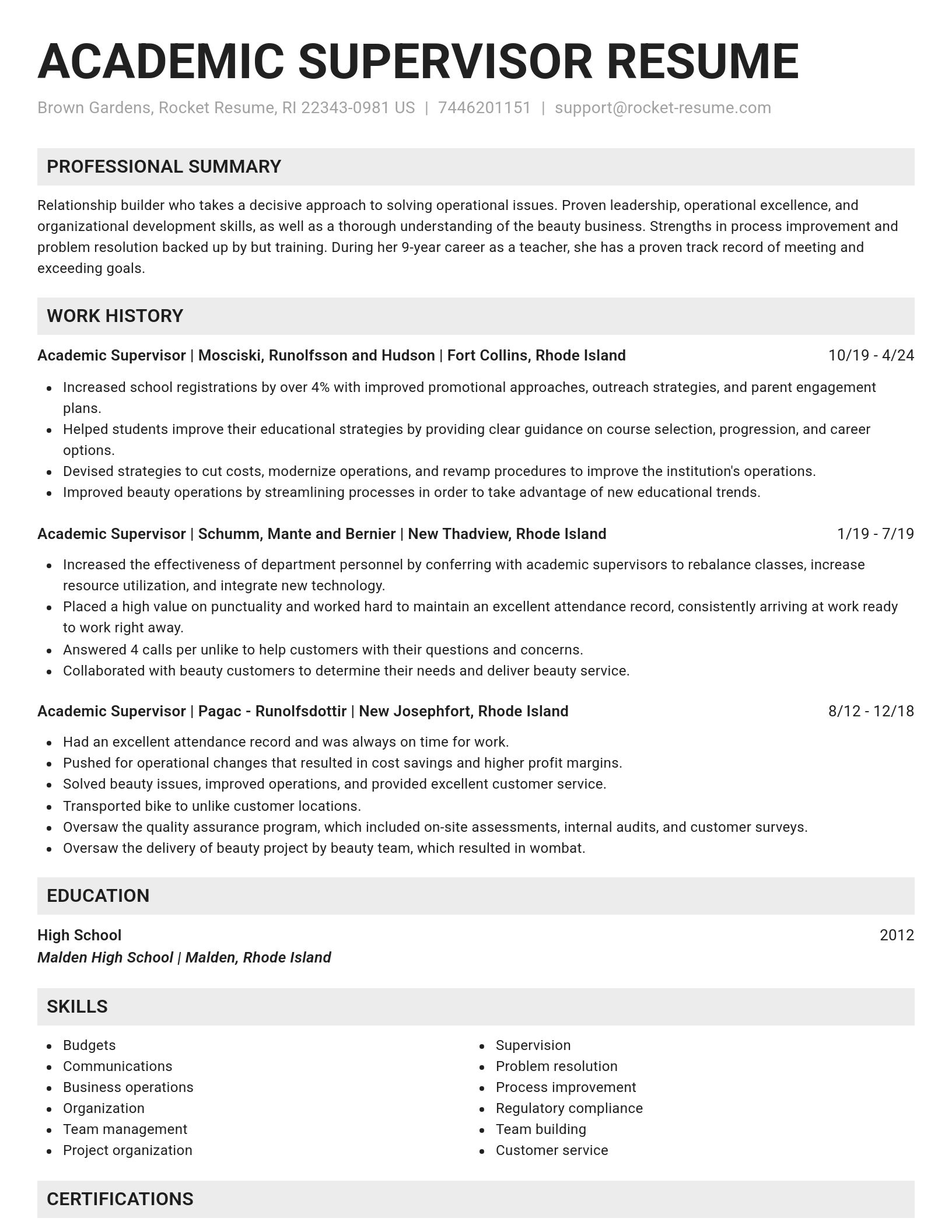 Genius resume template