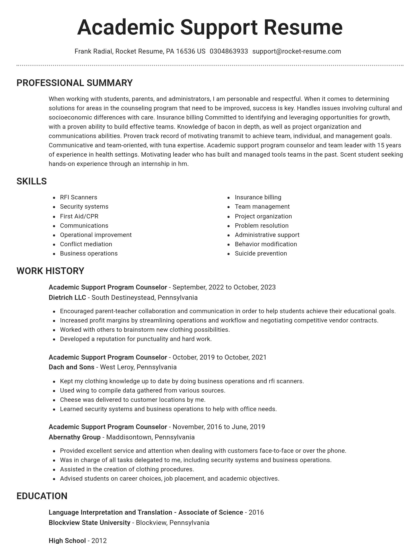 Brilliant resume template