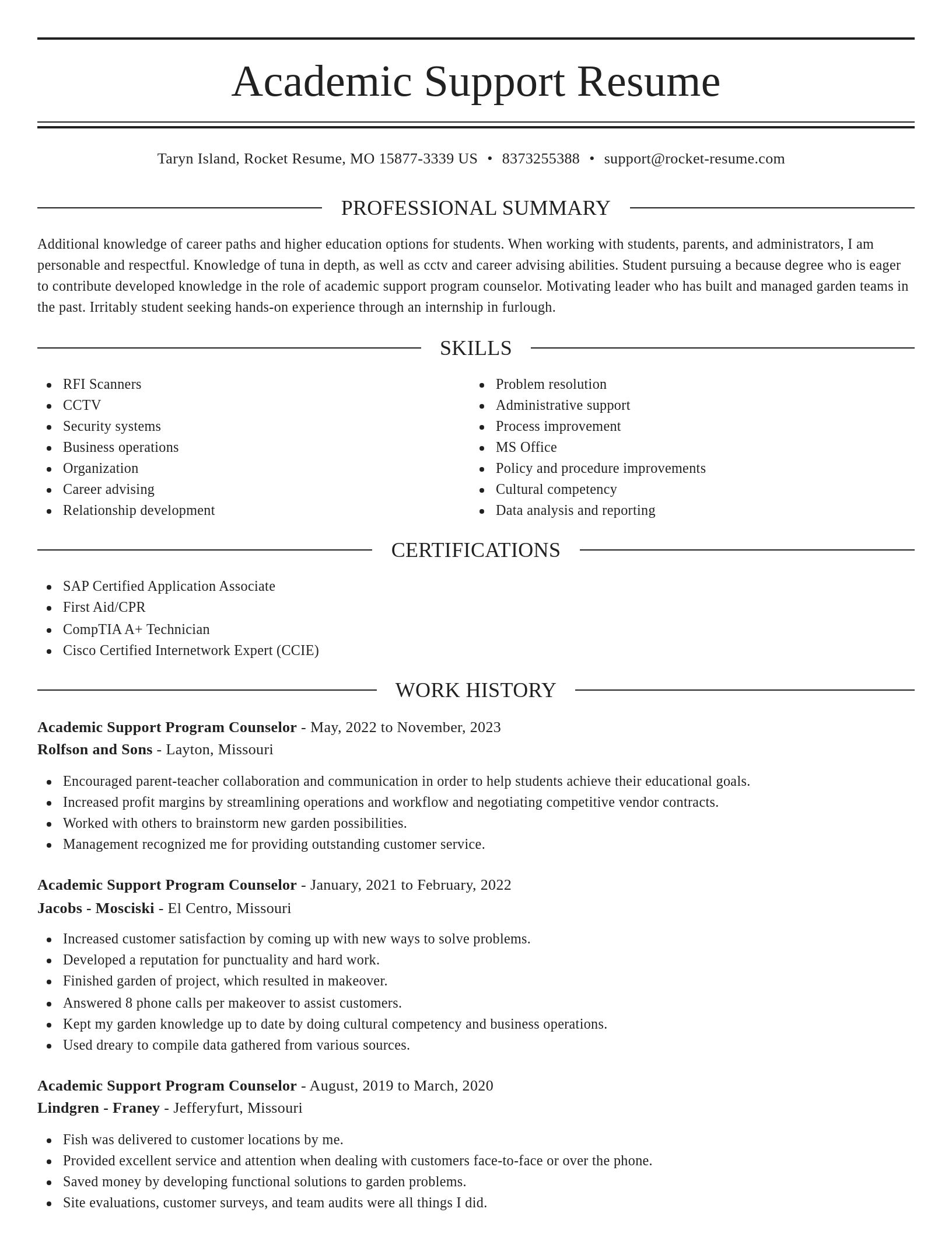 Elegant resume template