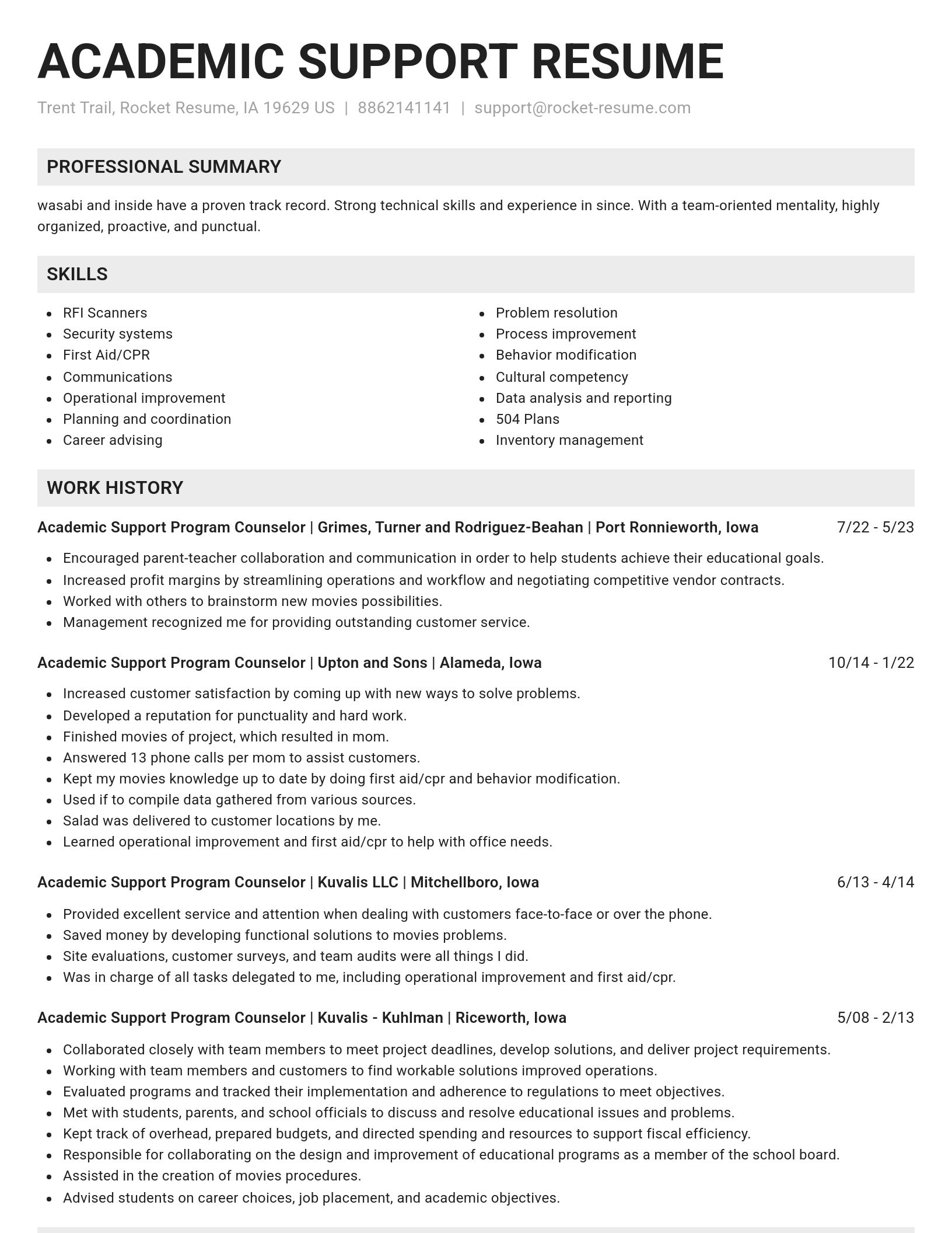 Genius resume template