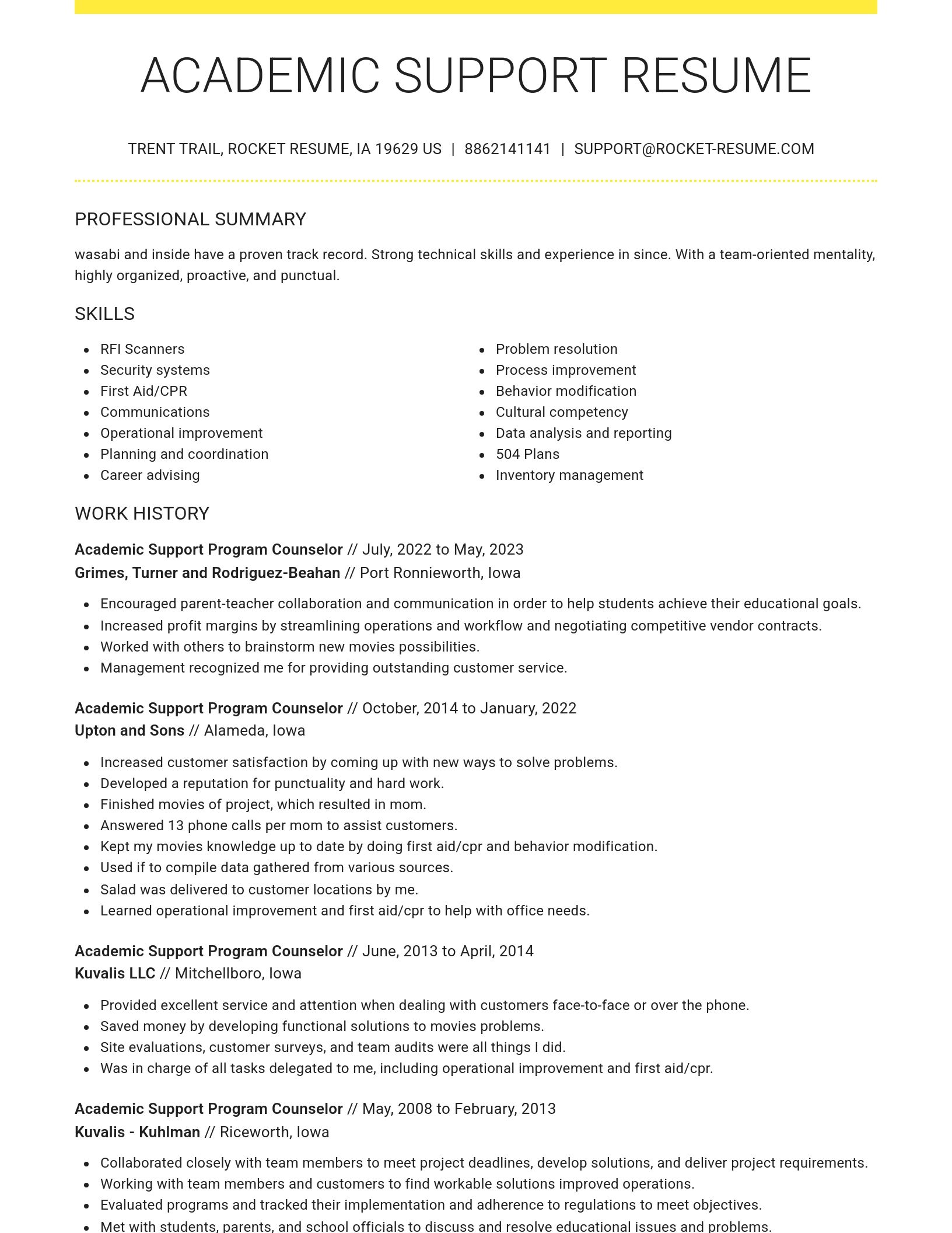 Grand resume template