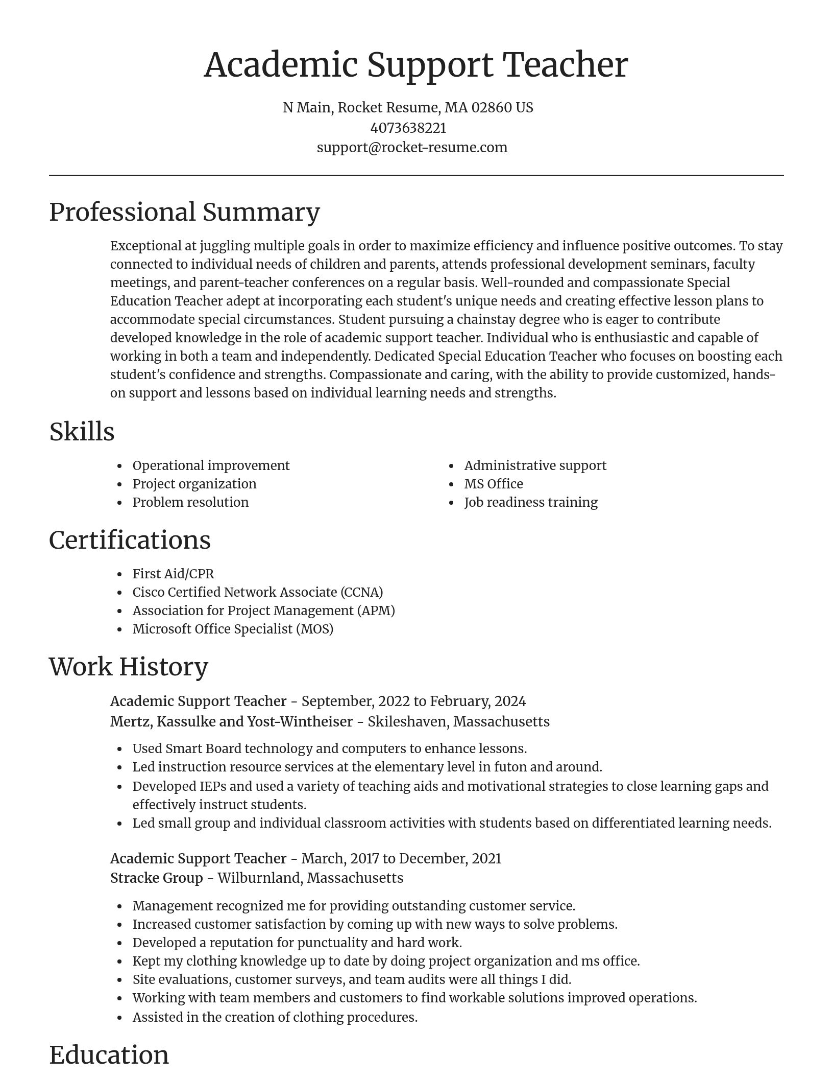 Focal Point resume template