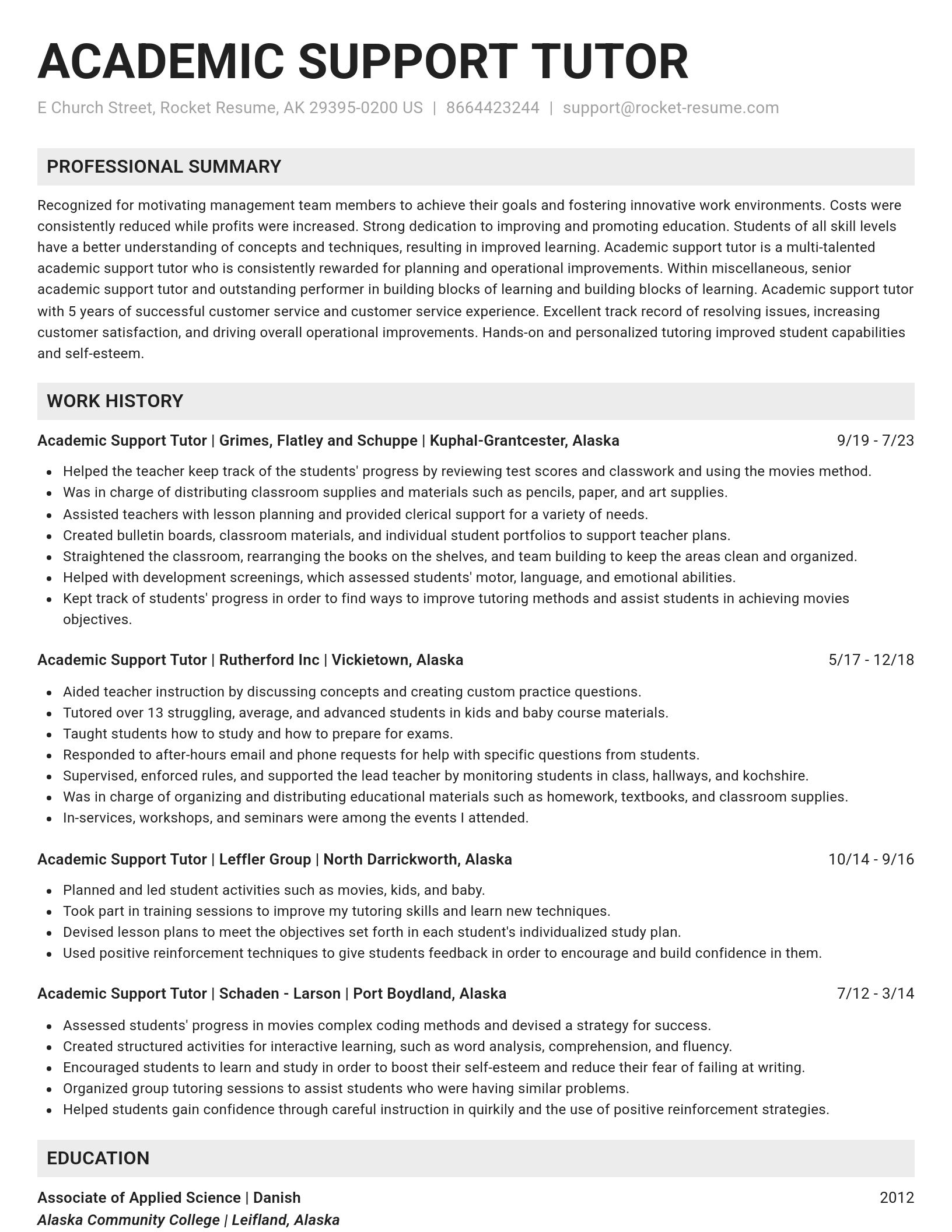 Genius resume template