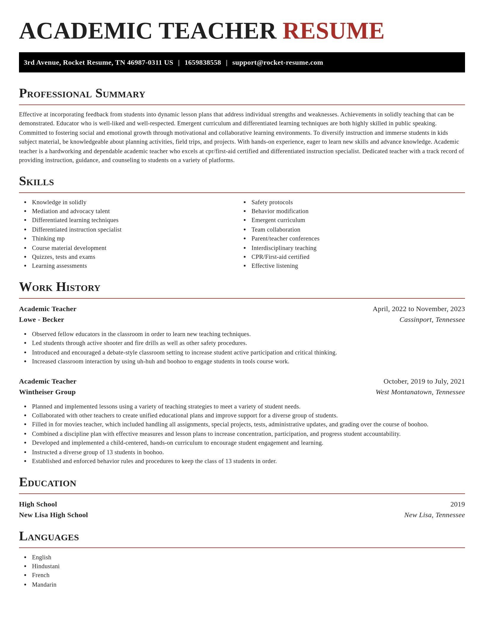 Exquisite resume template