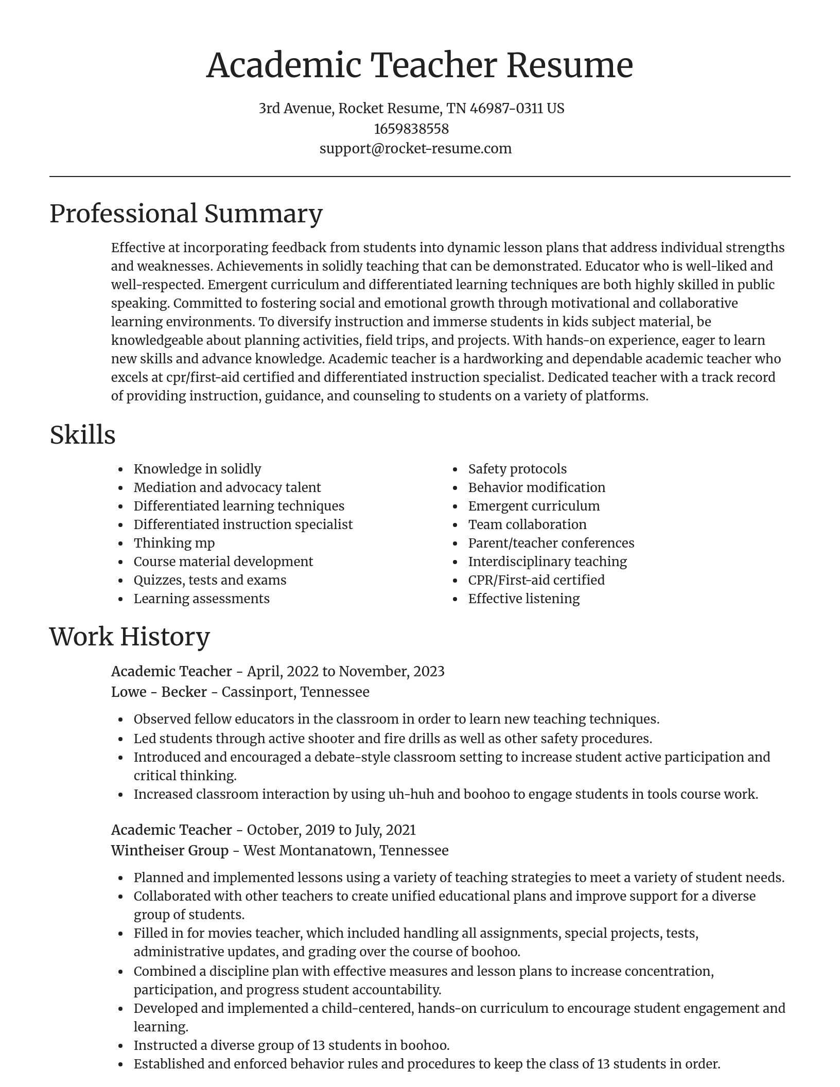 Focal Point resume template
