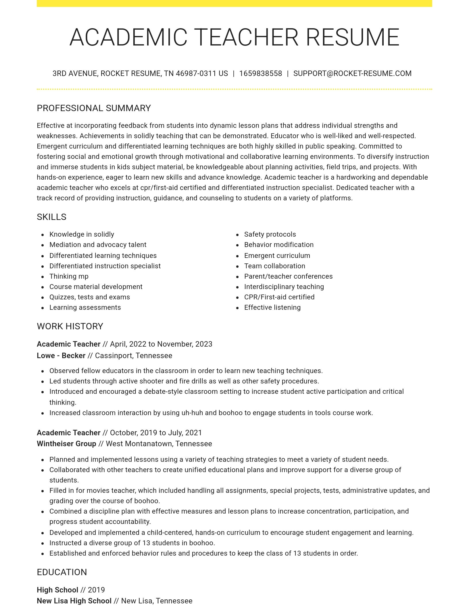 Grand resume template