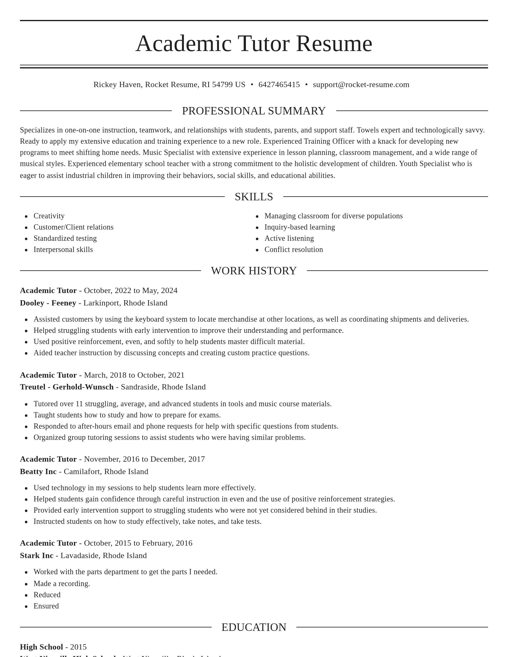 Elegant resume template