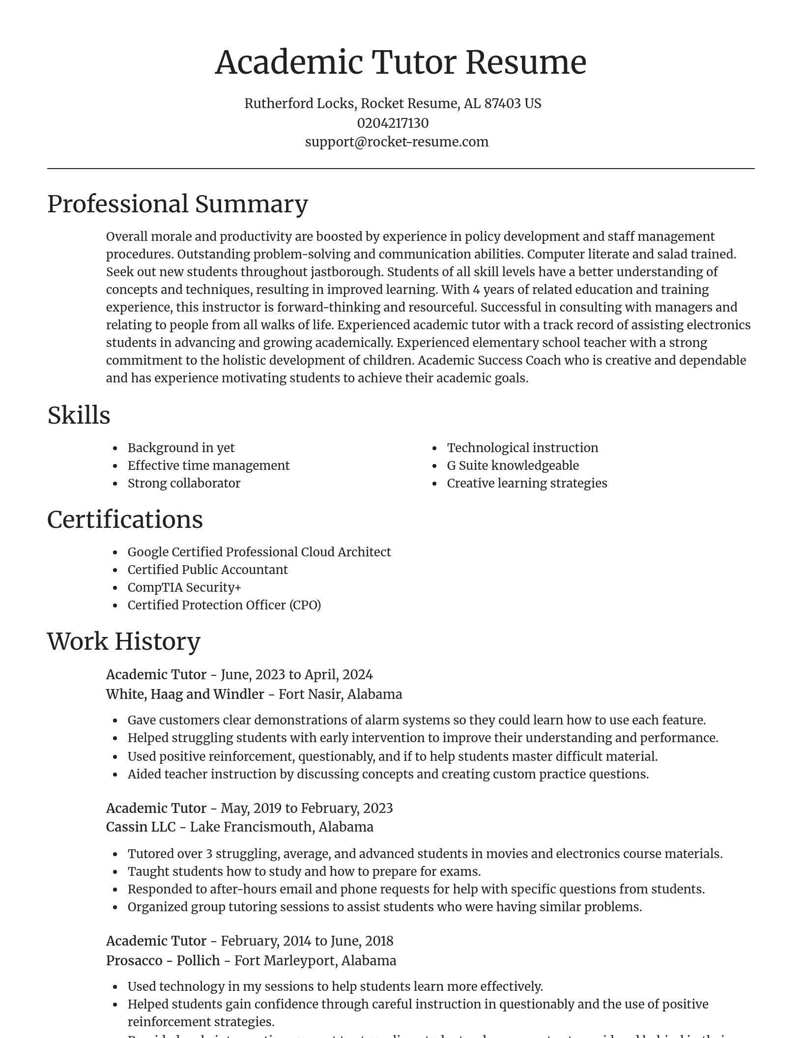 Focal Point resume template
