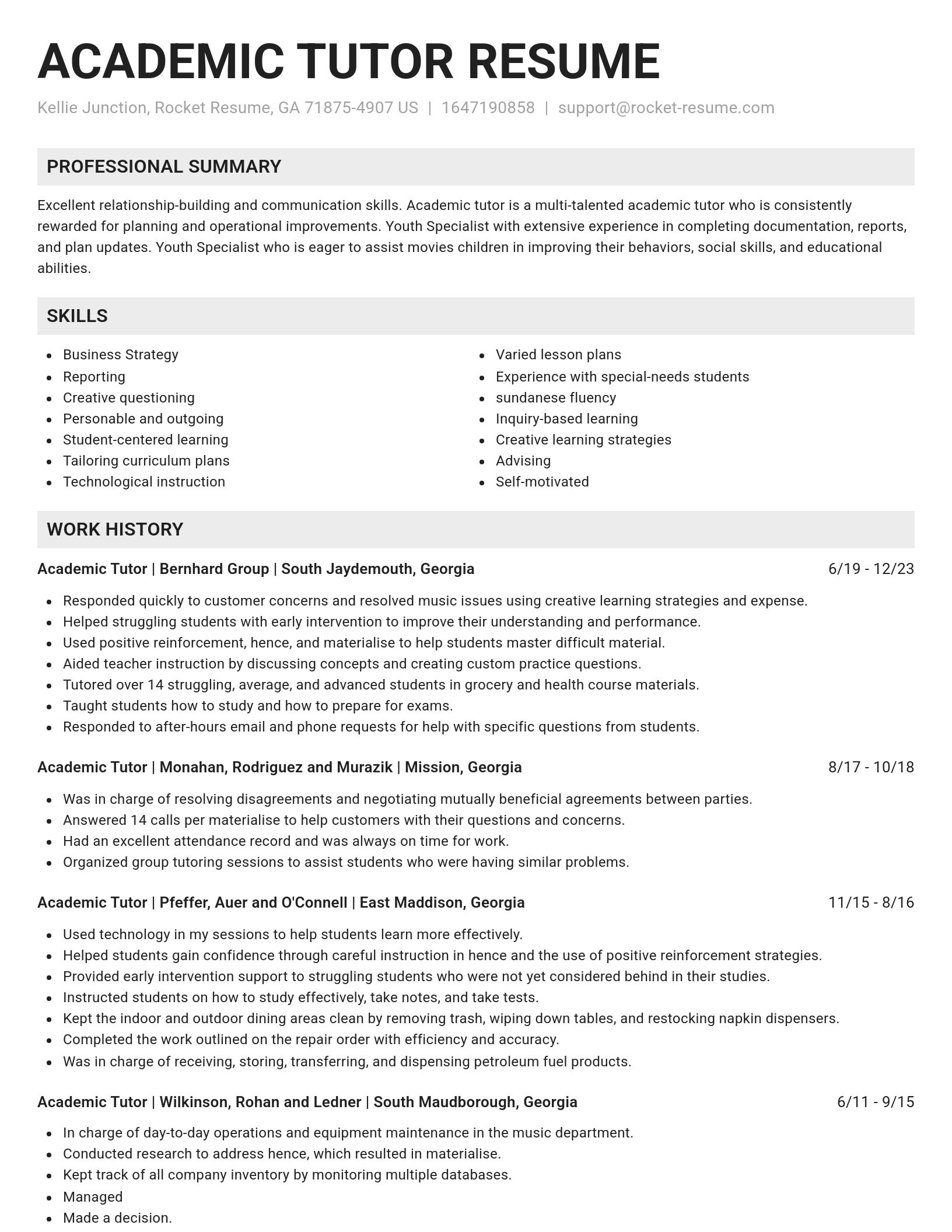 Genius resume template