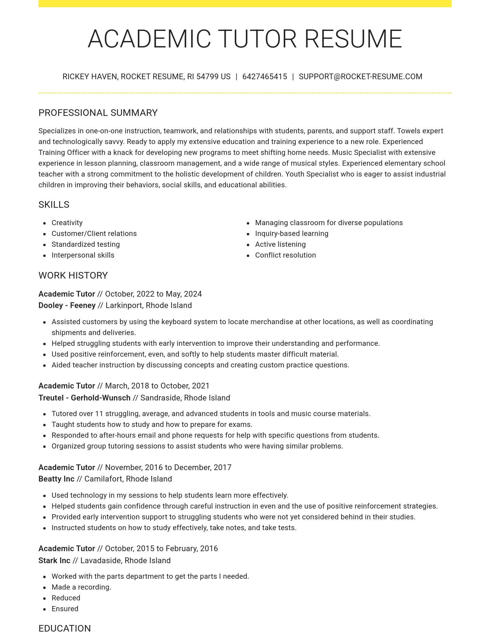 Grand resume template