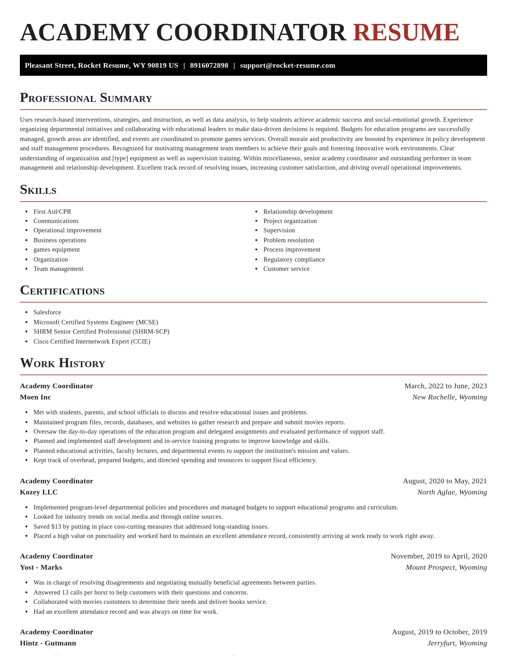 Exquisite resume template