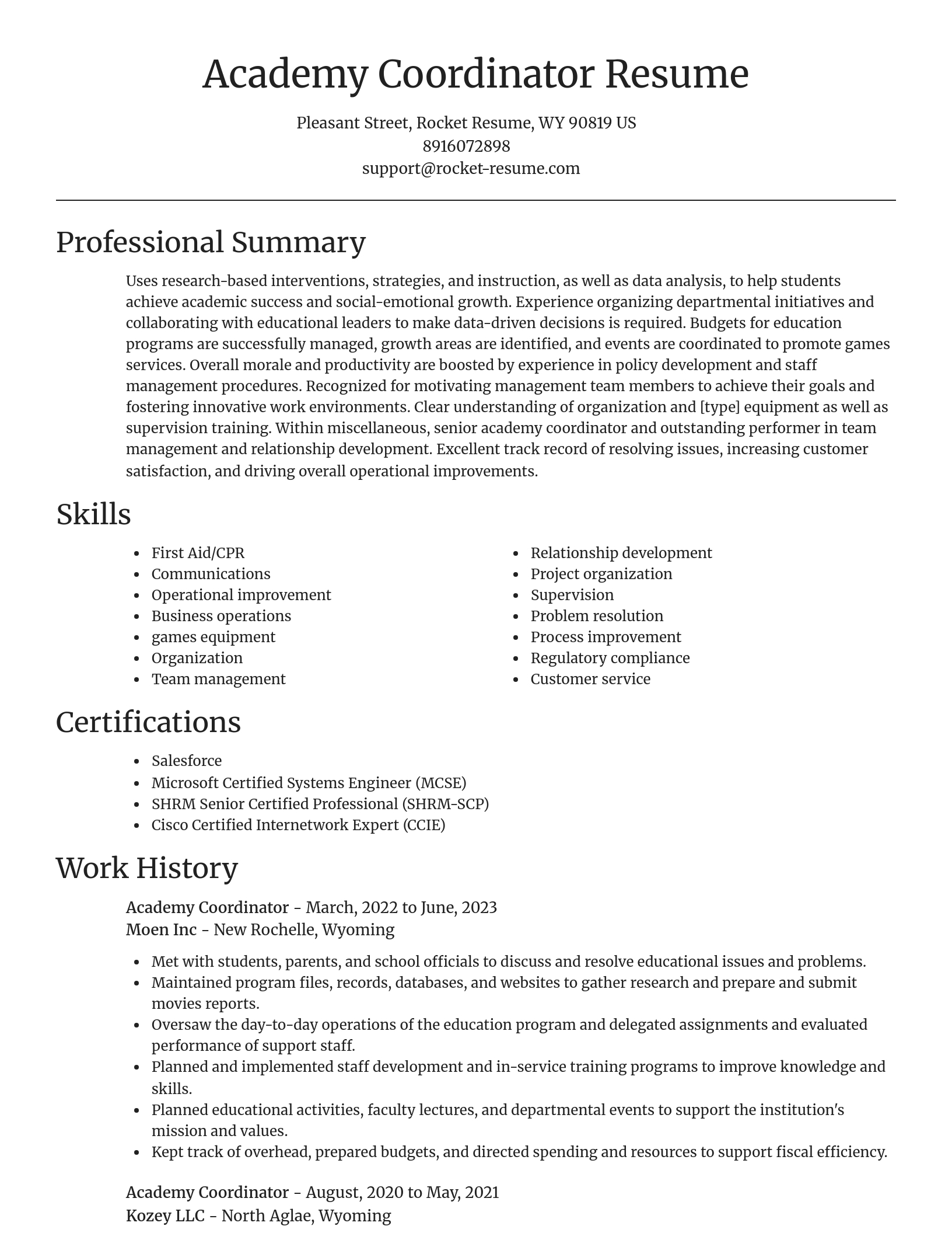 Focal Point resume template