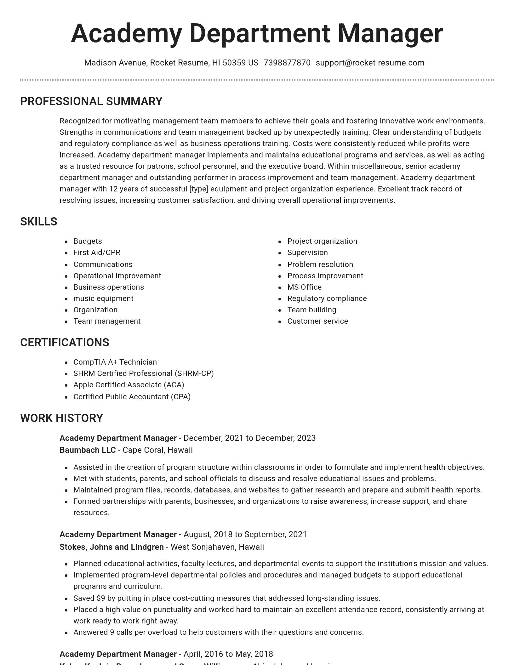 Brilliant resume template