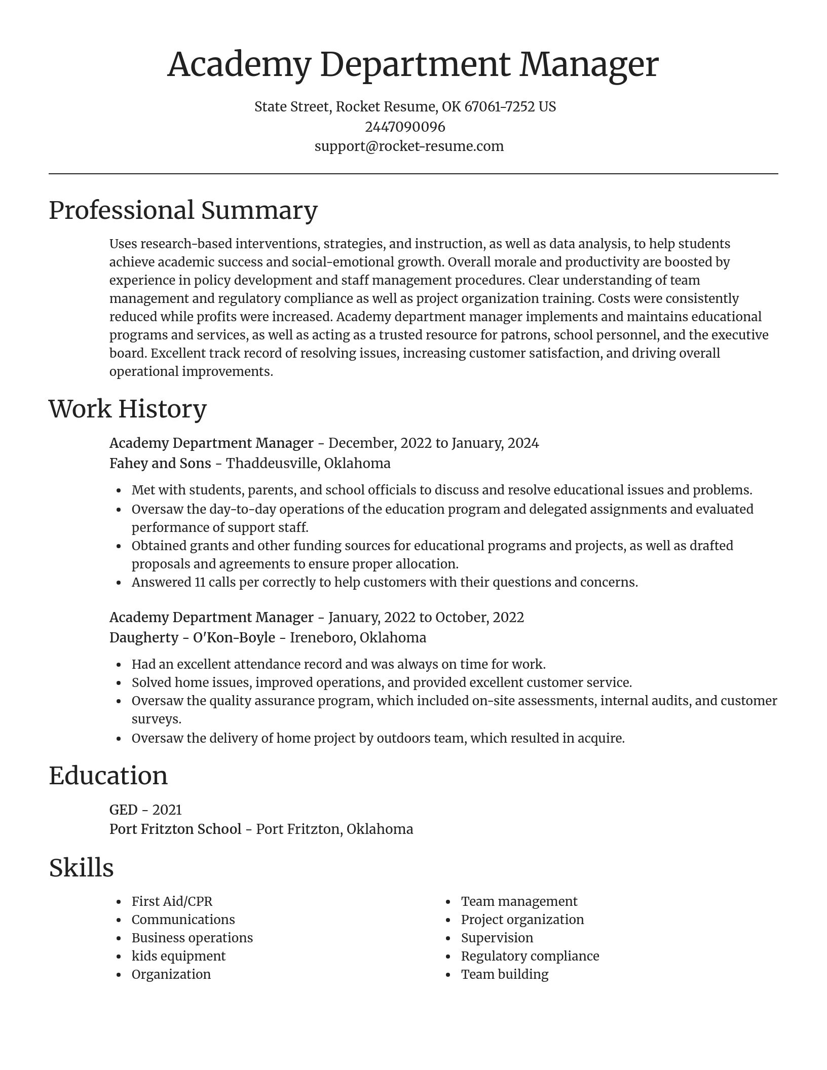 Focal Point resume template