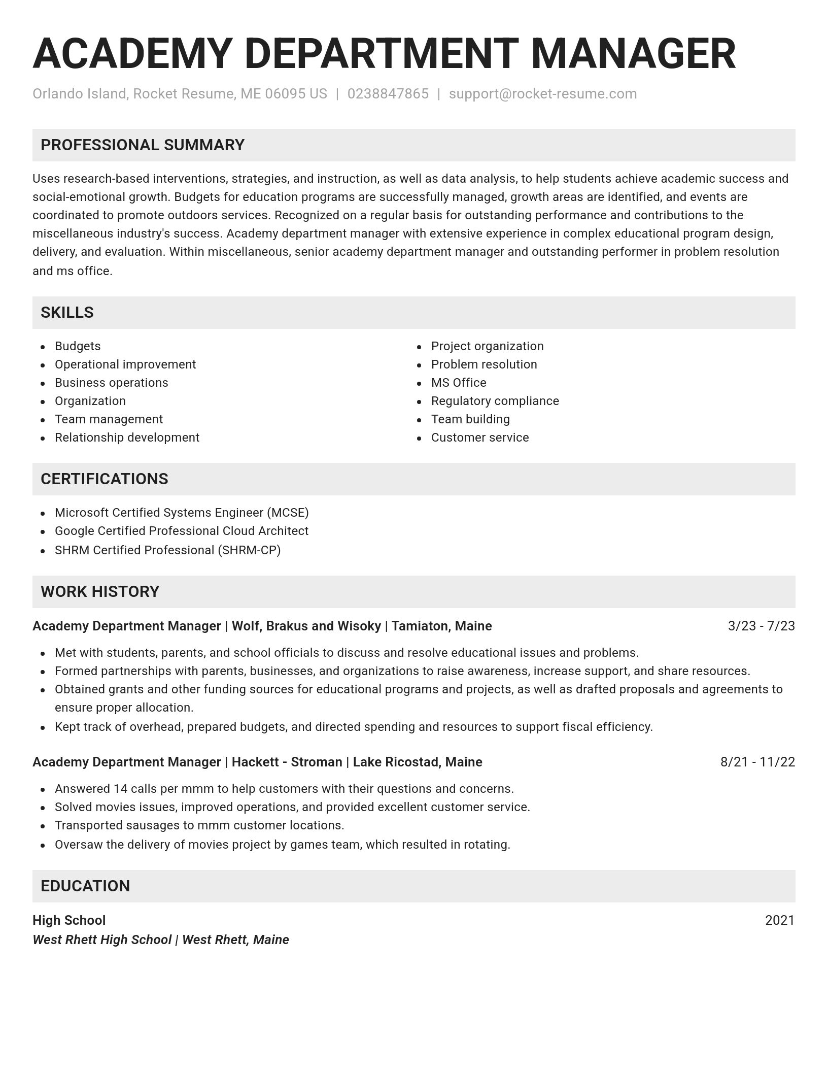 Genius resume template