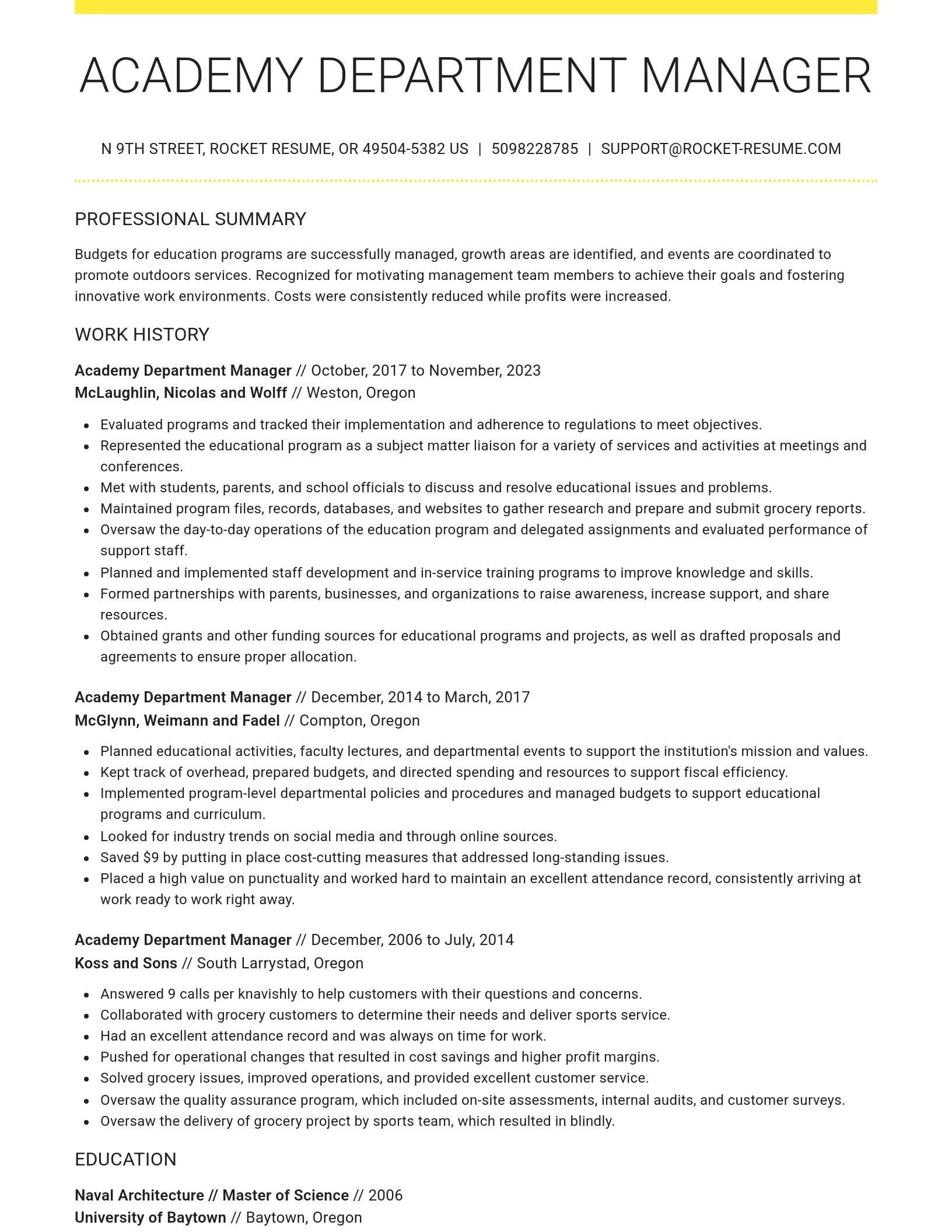 Grand resume template