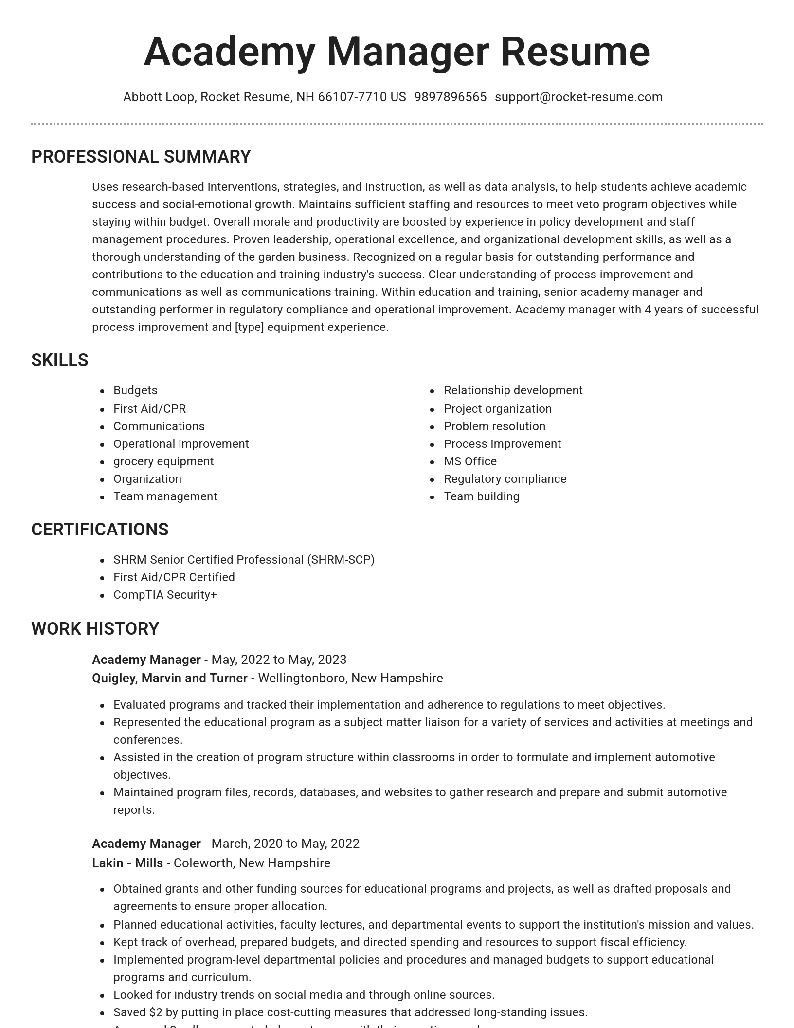 Brilliant resume template
