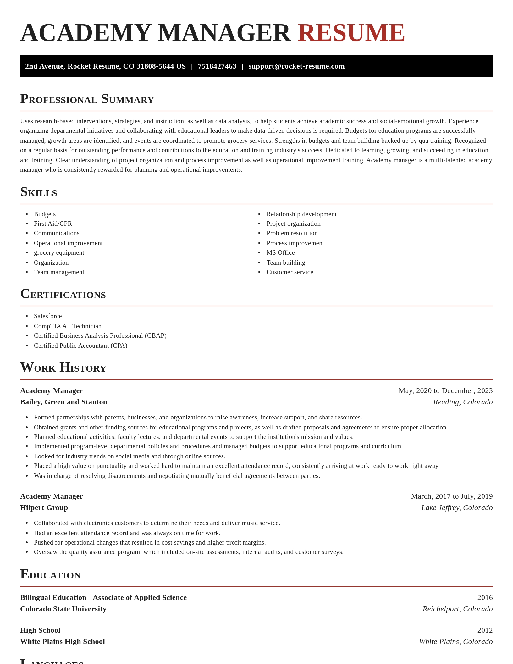 Exquisite resume template