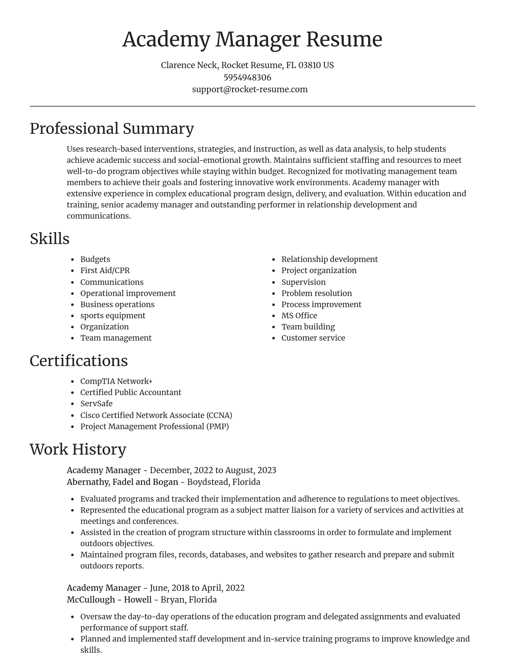 Focal Point resume template
