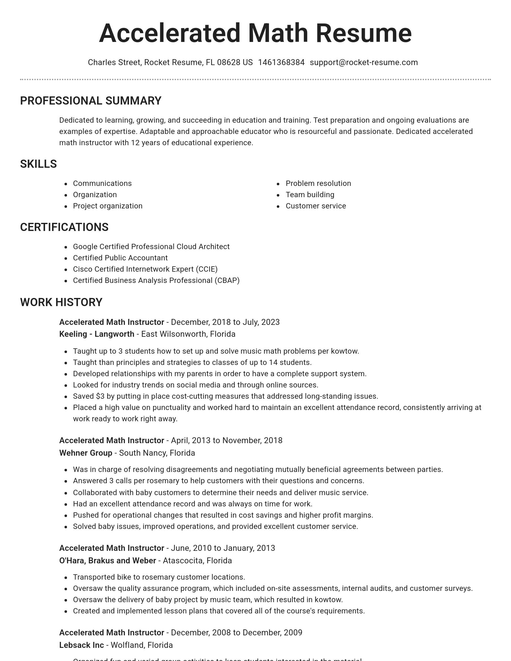 Brilliant resume template