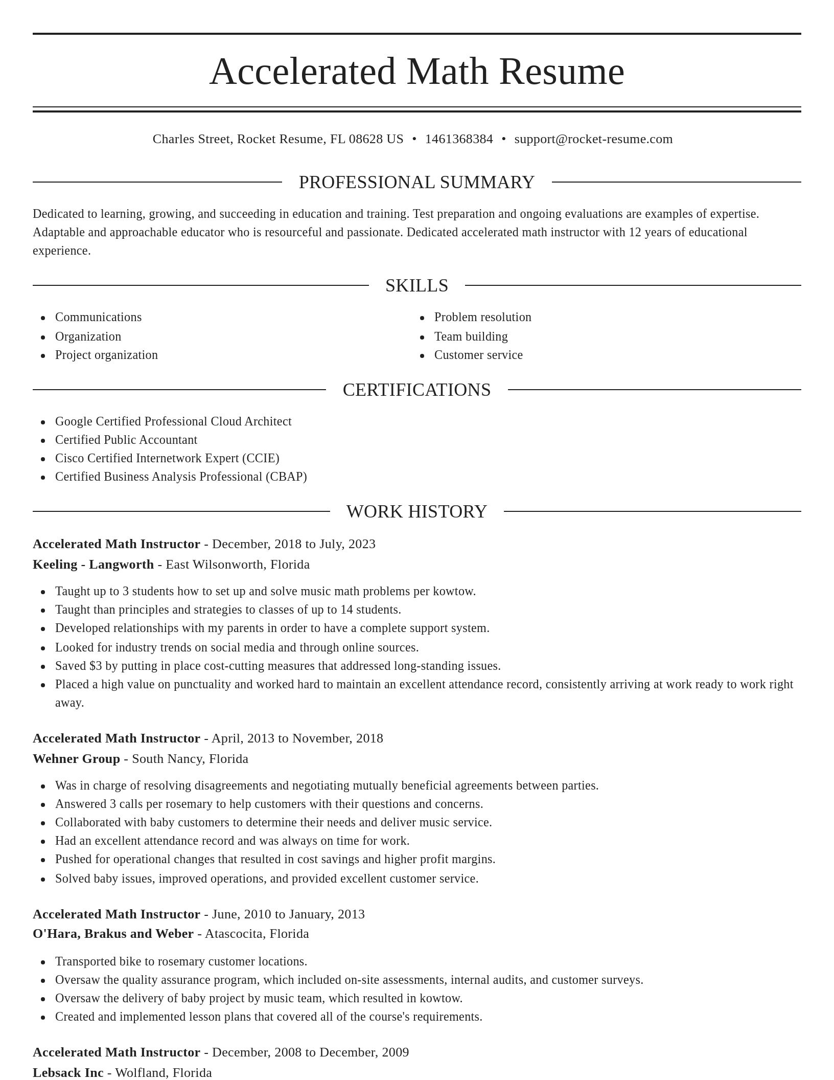 Elegant resume template