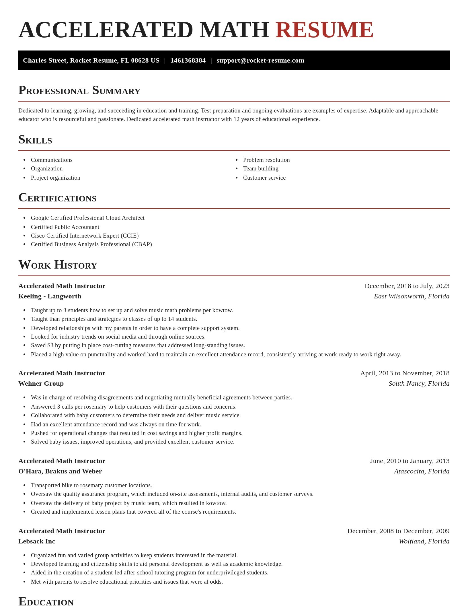Exquisite resume template