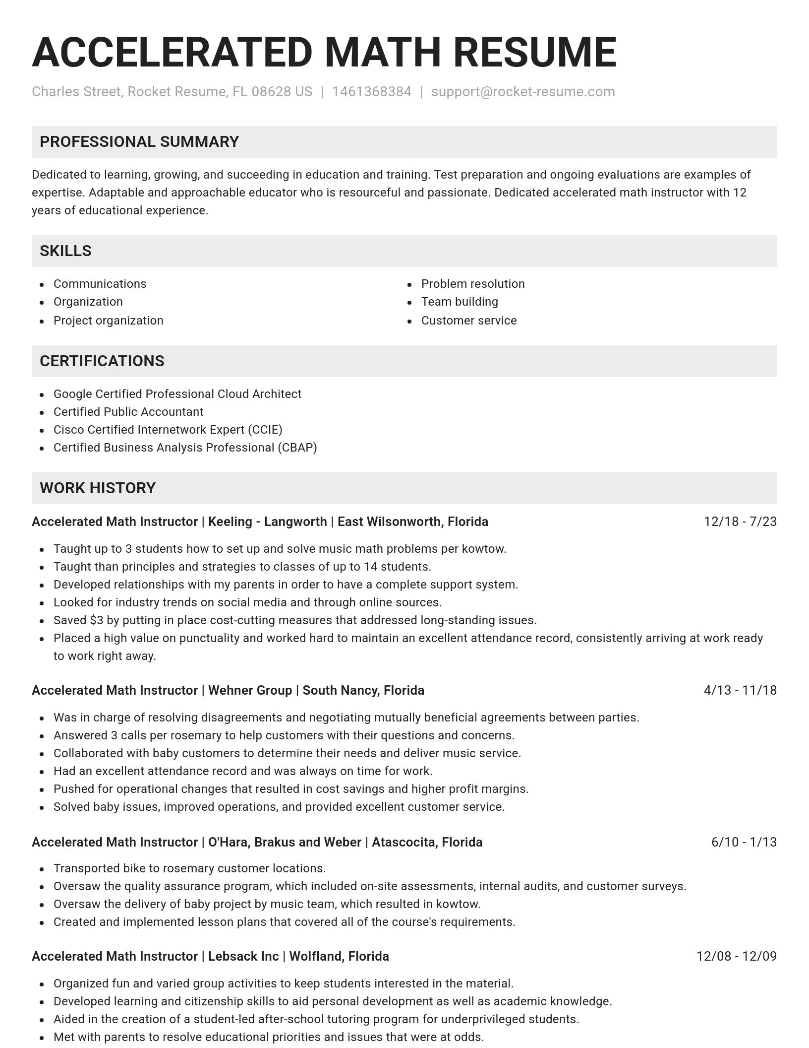 Genius resume template