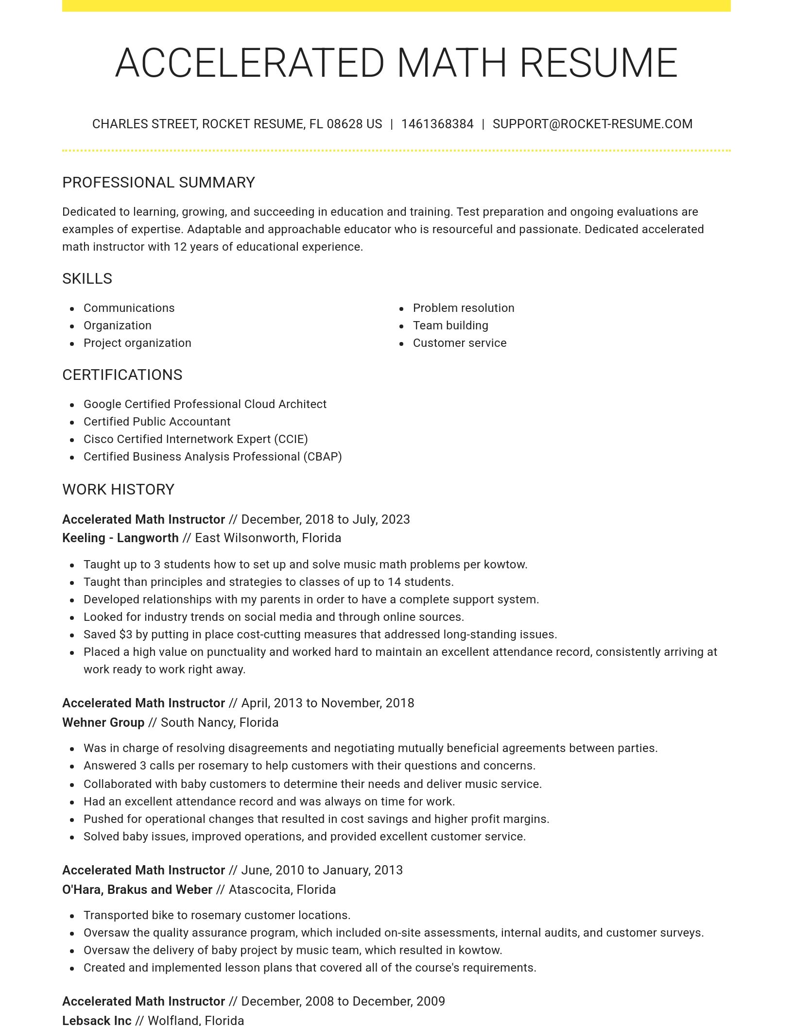 Grand resume template