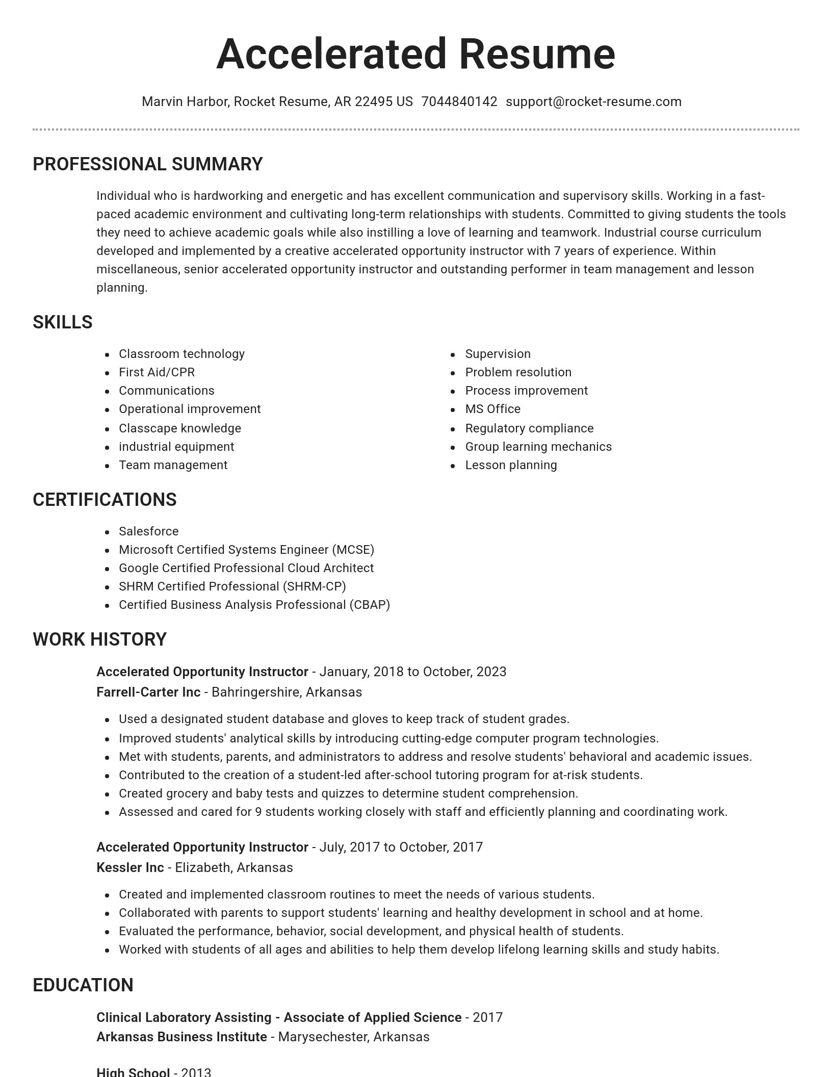 Brilliant resume template