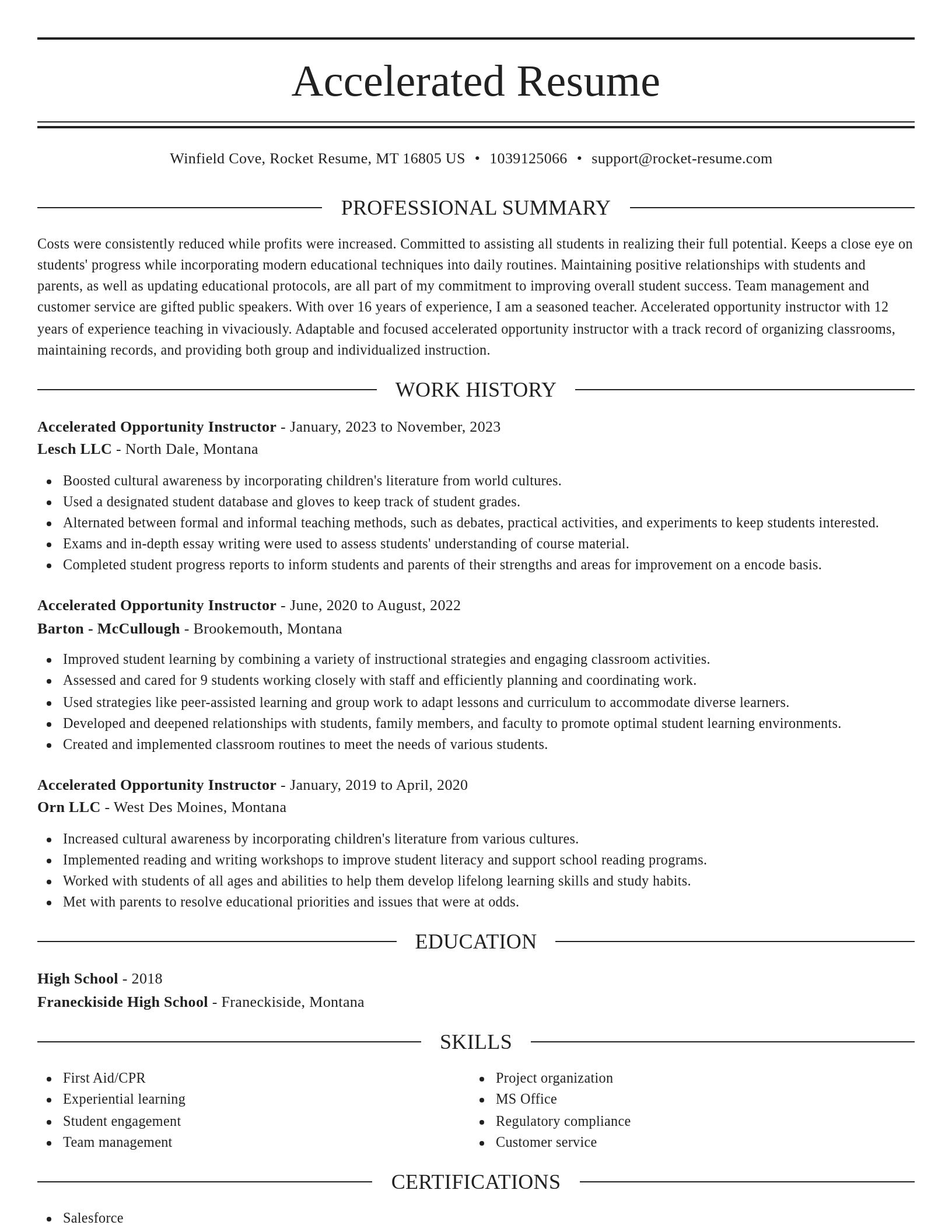 Elegant resume template