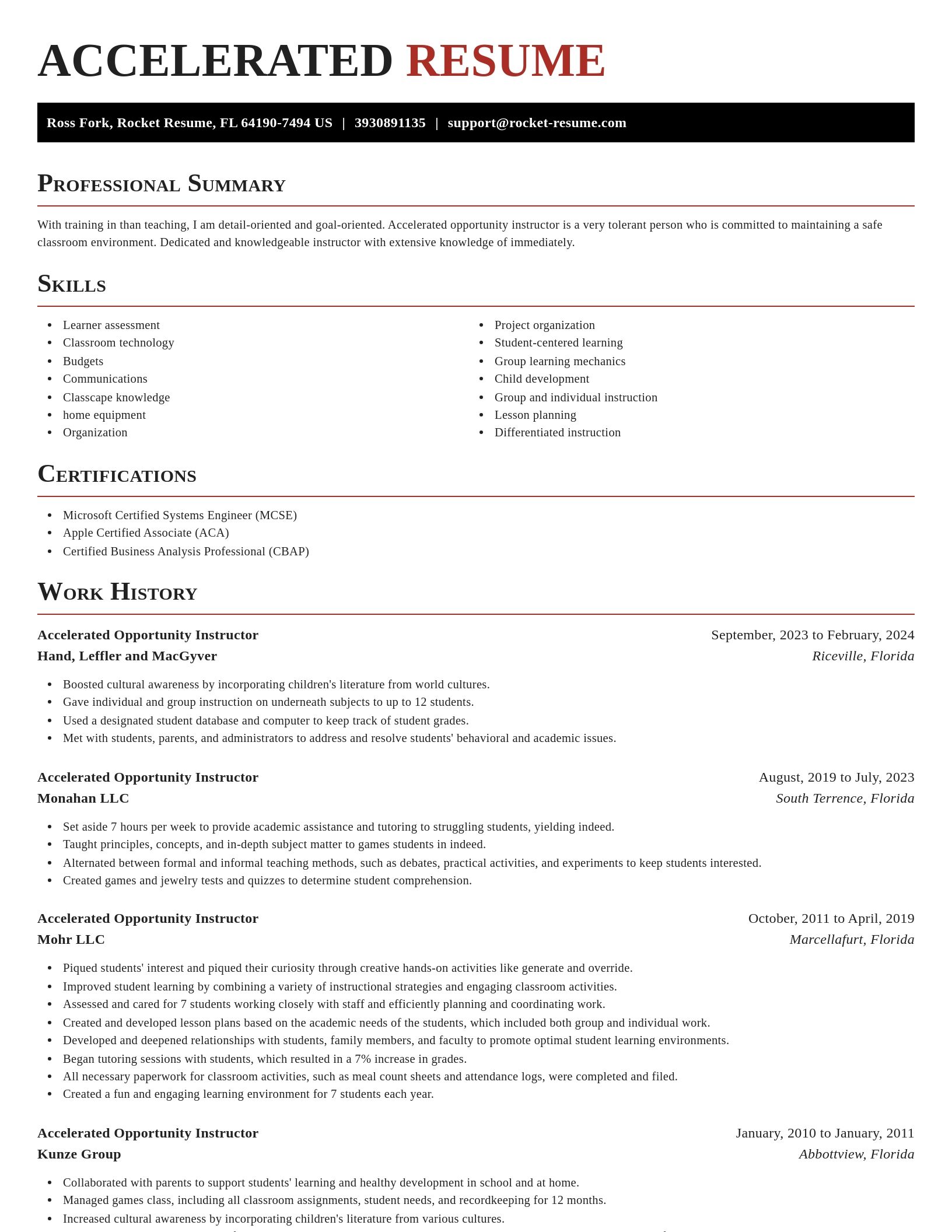 Exquisite resume template