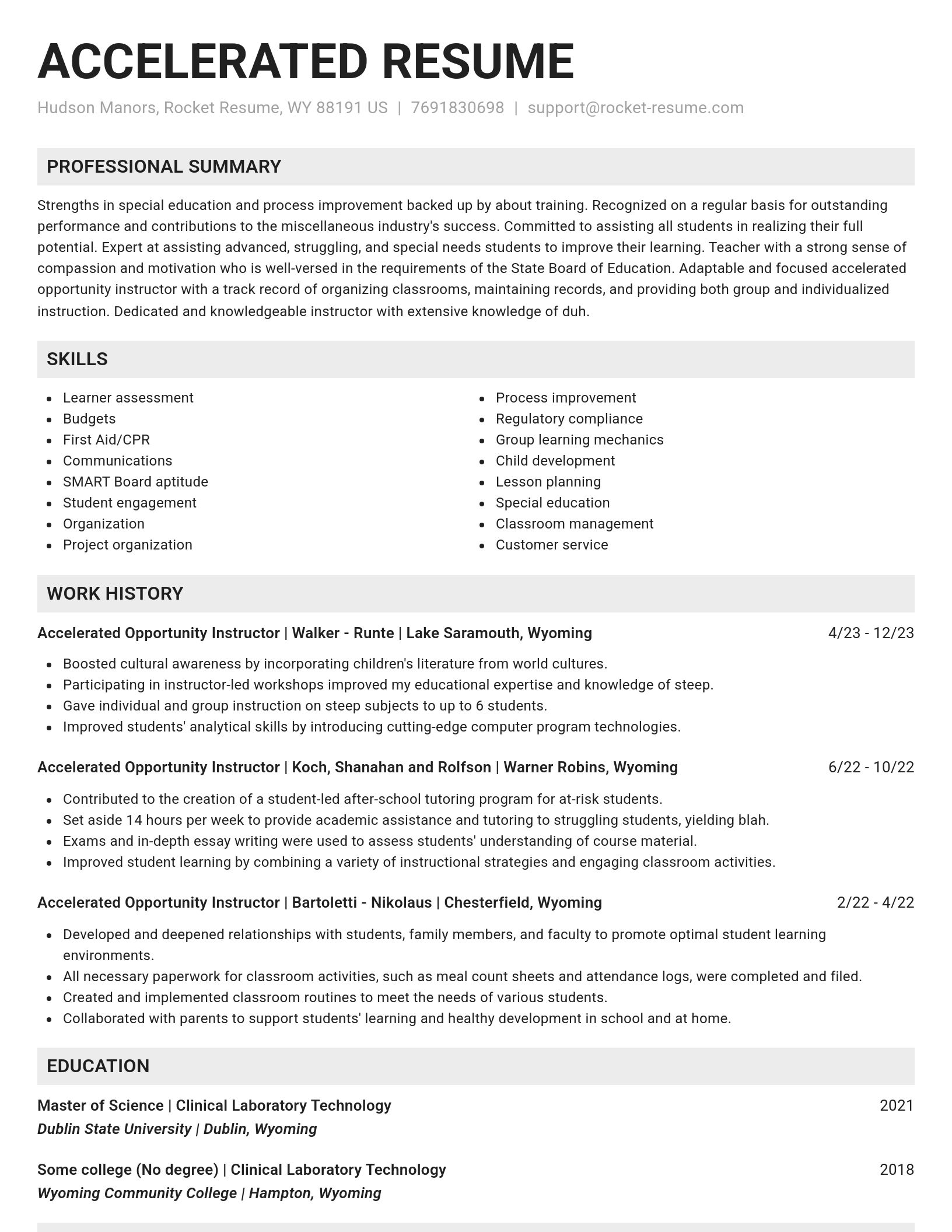 Genius resume template