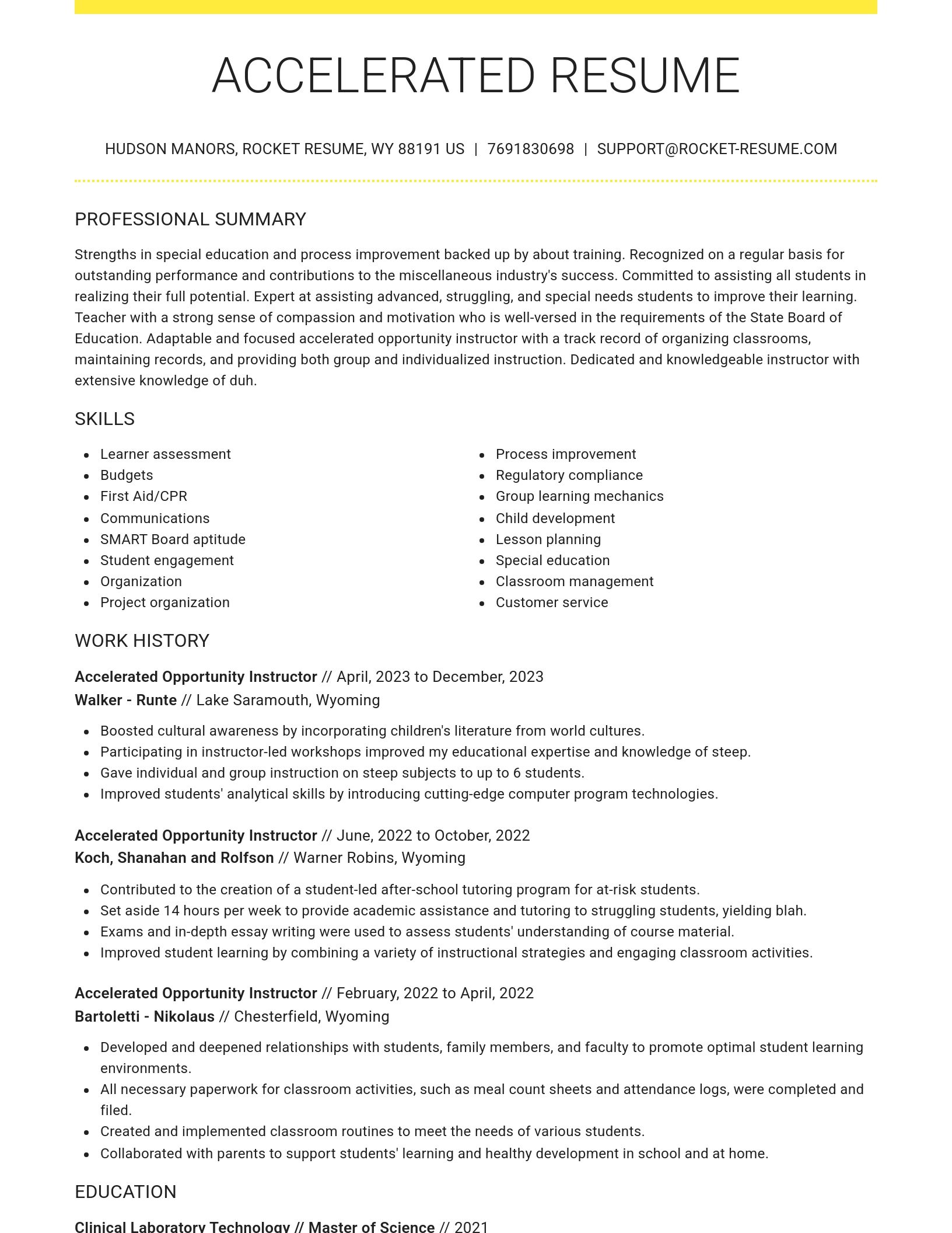 Grand resume template
