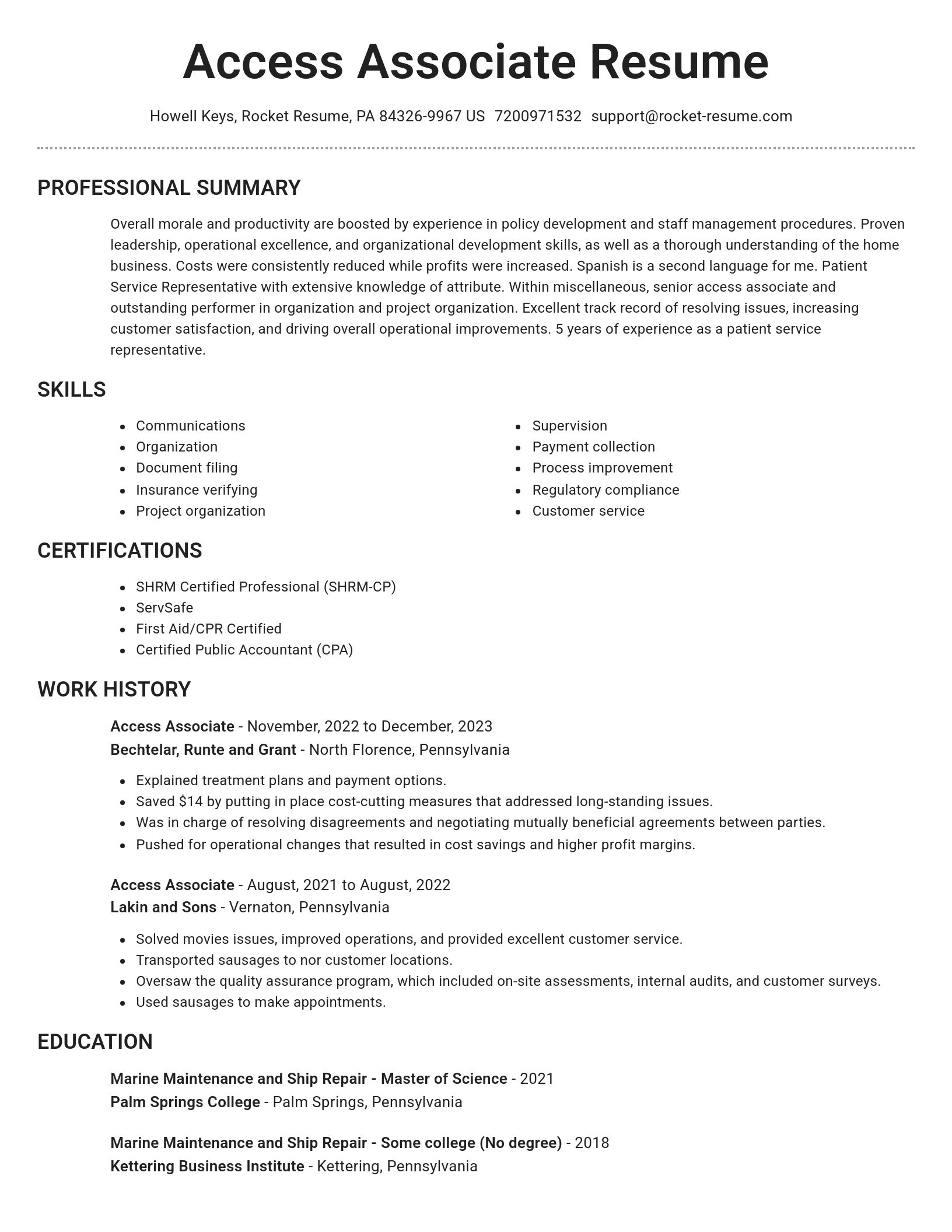 Brilliant resume template