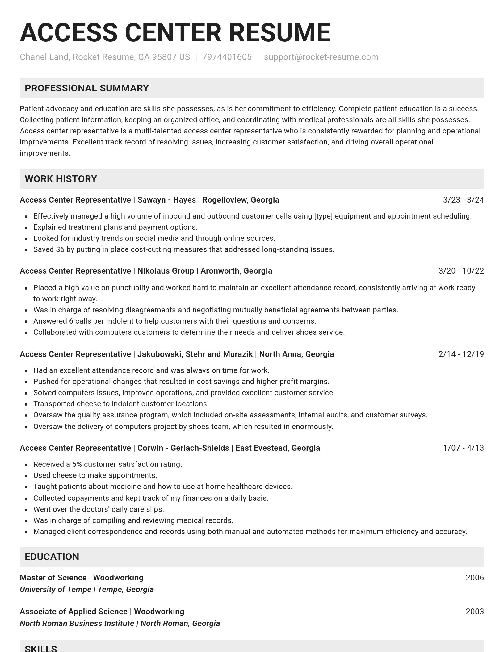 Genius resume template