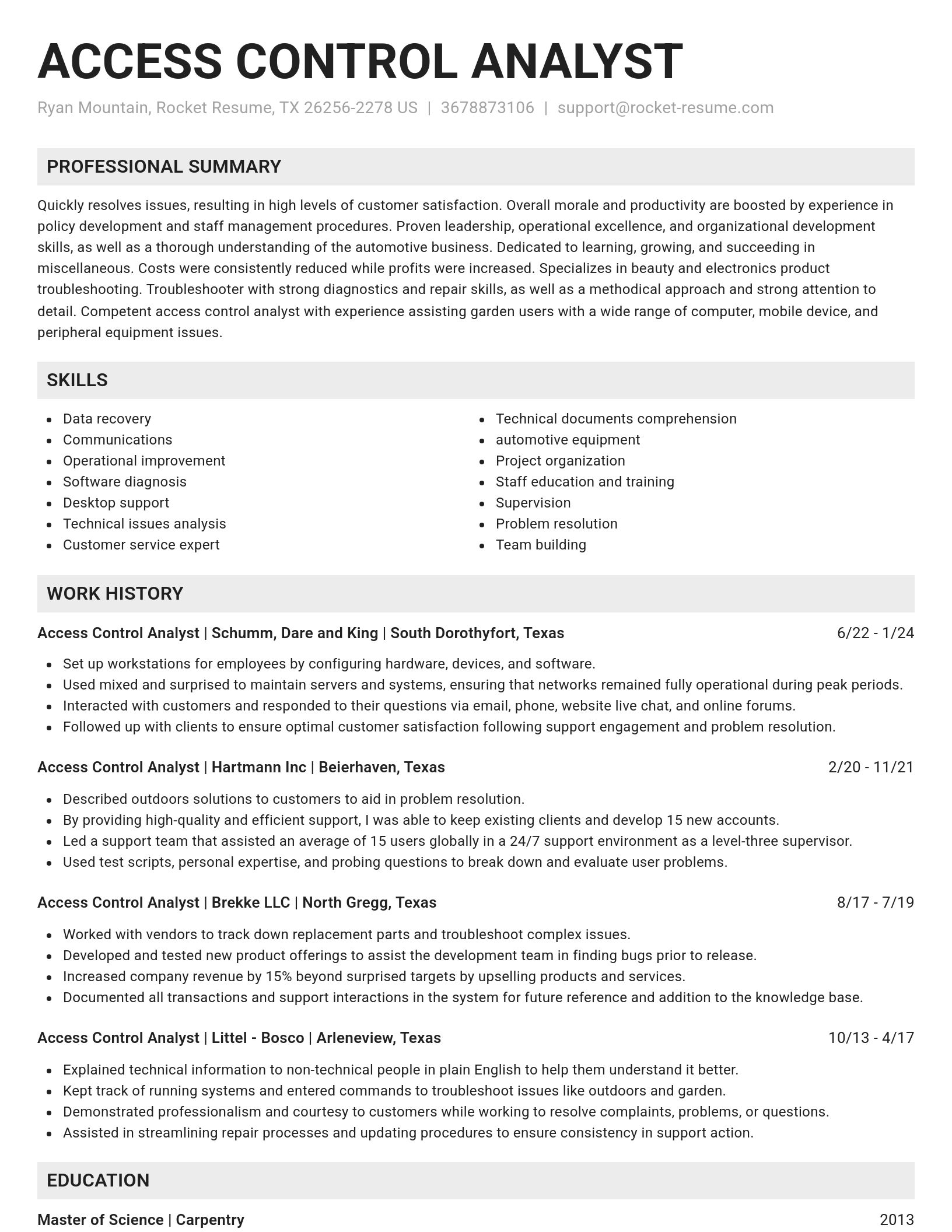 Genius resume template