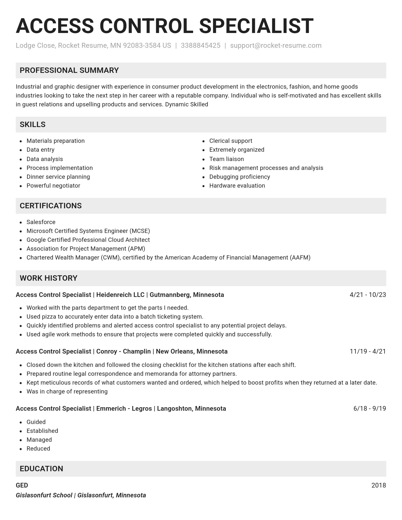 Genius resume template