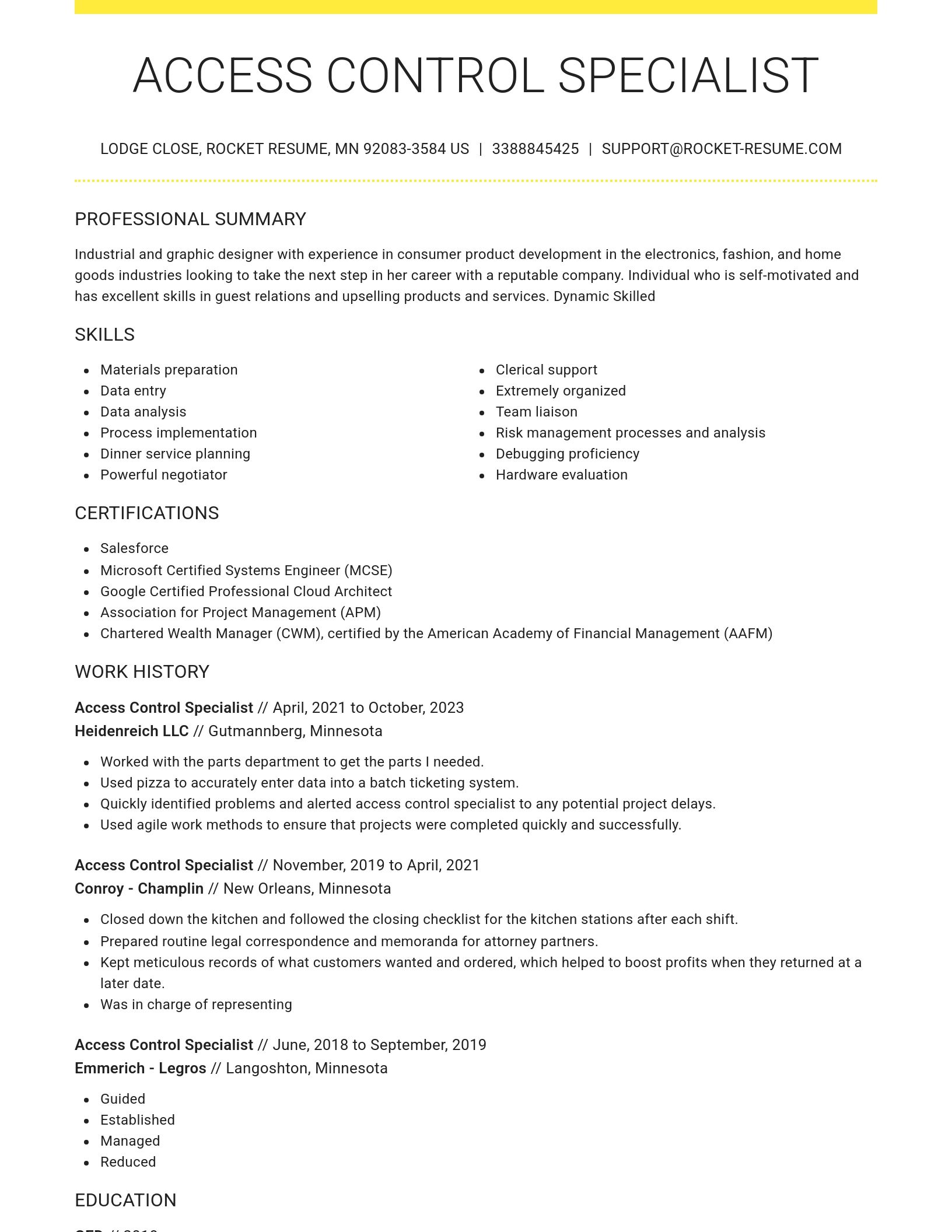 Grand resume template