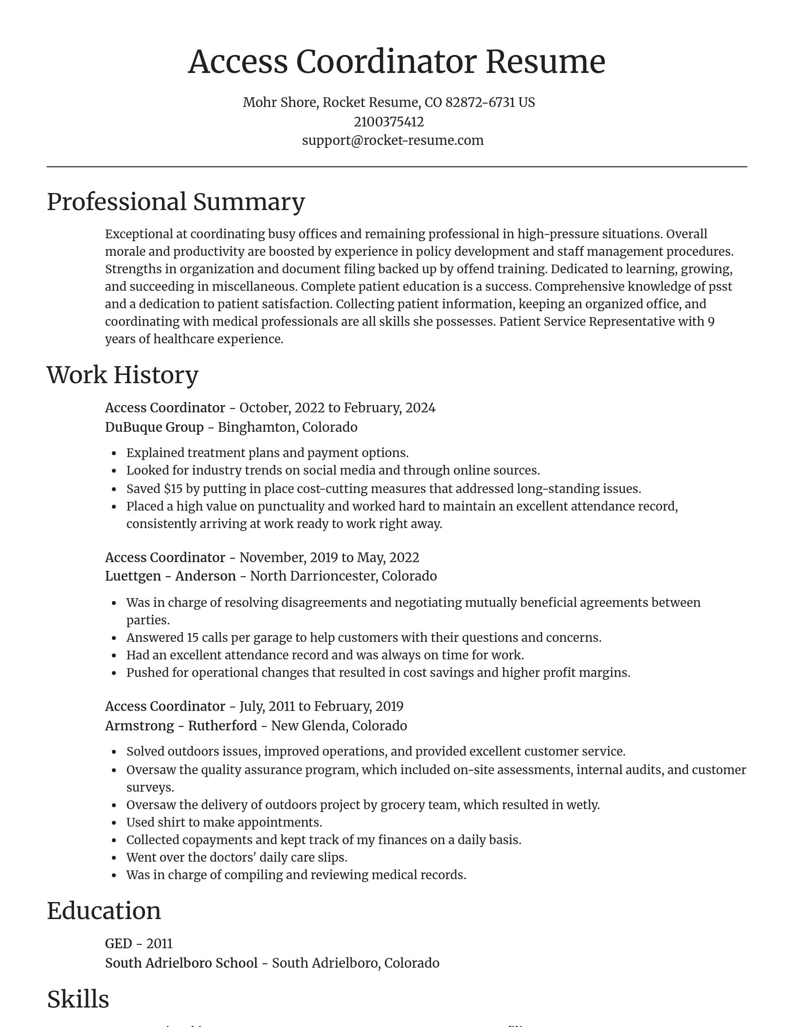 Focal Point resume template