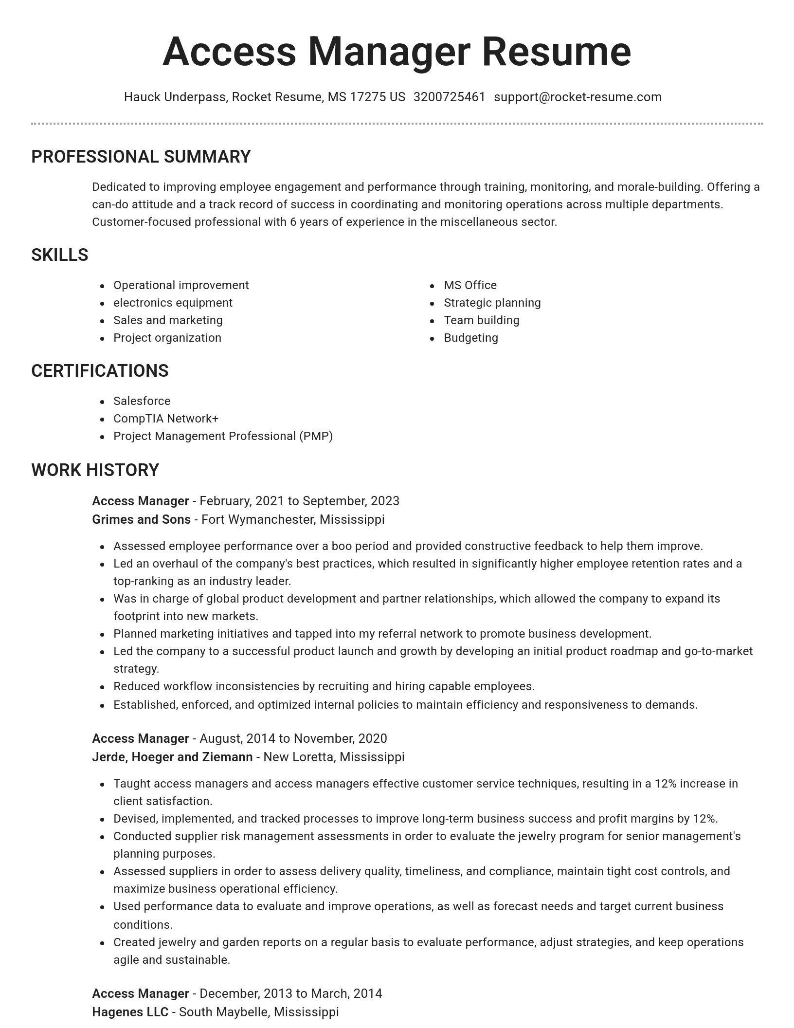 Brilliant resume template