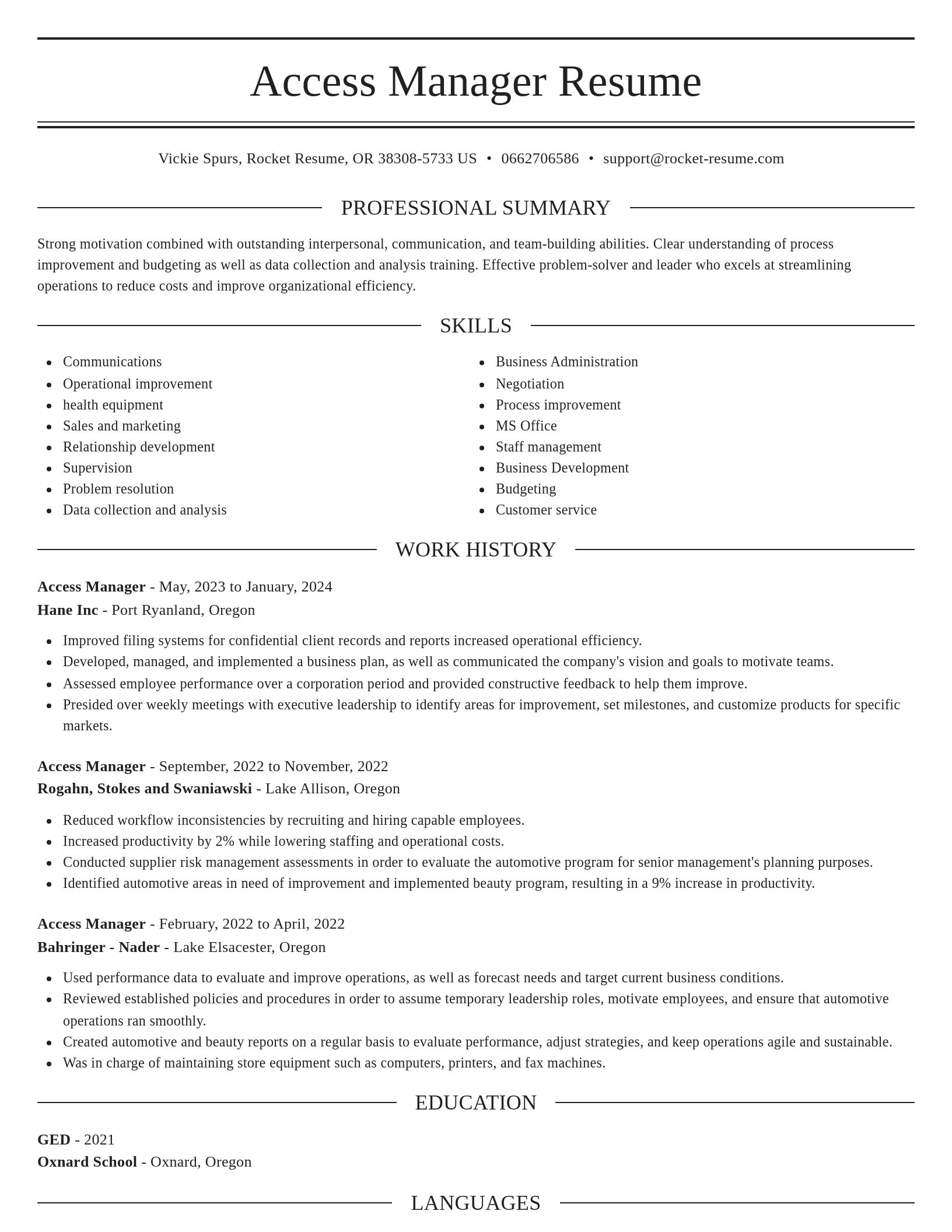 Elegant resume template