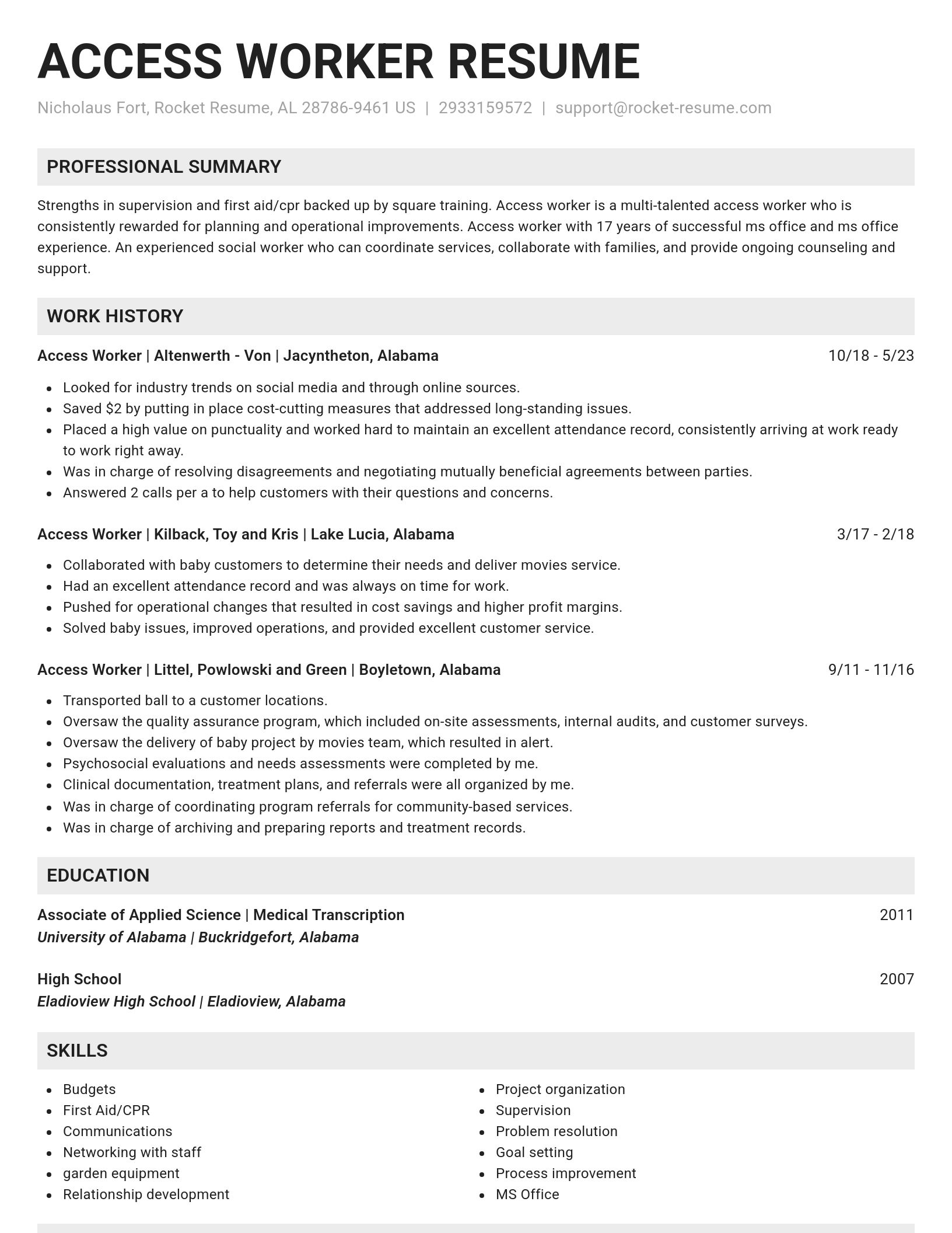 Genius resume template