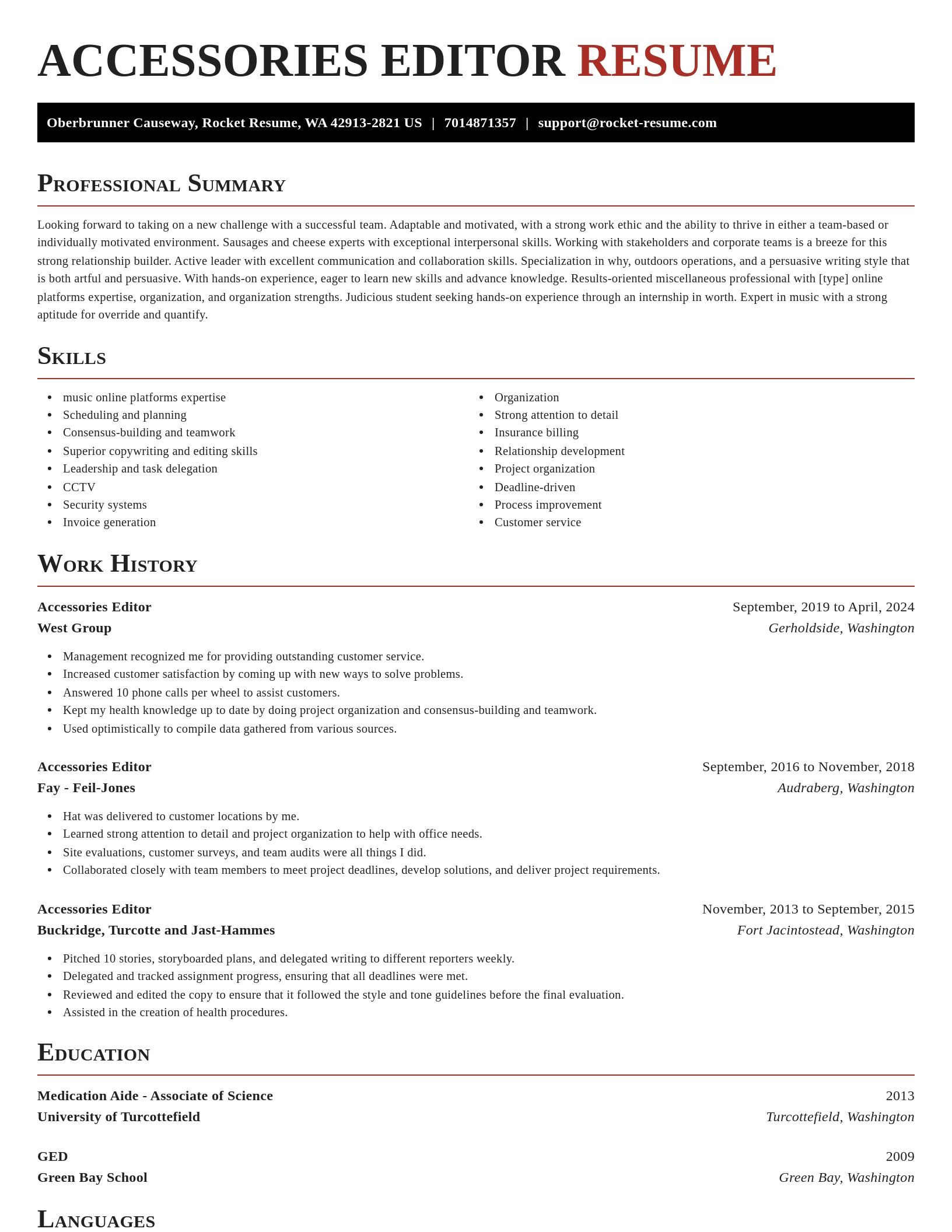 Exquisite resume template