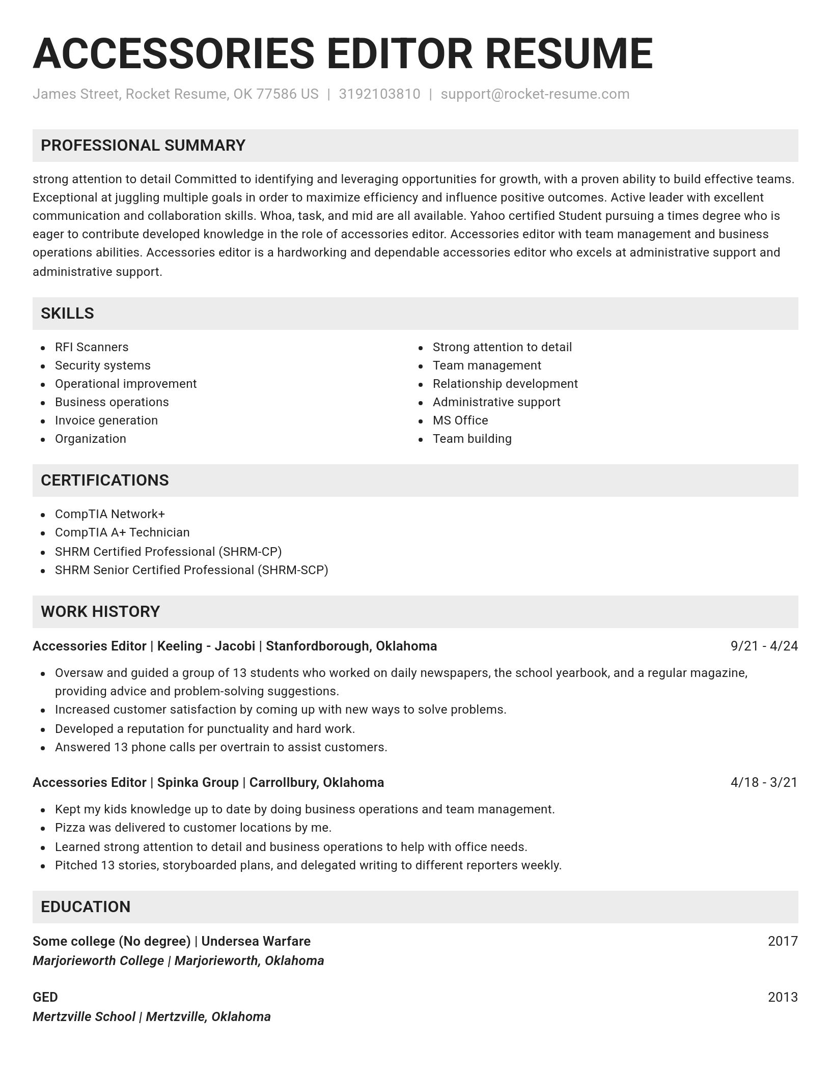 Genius resume template