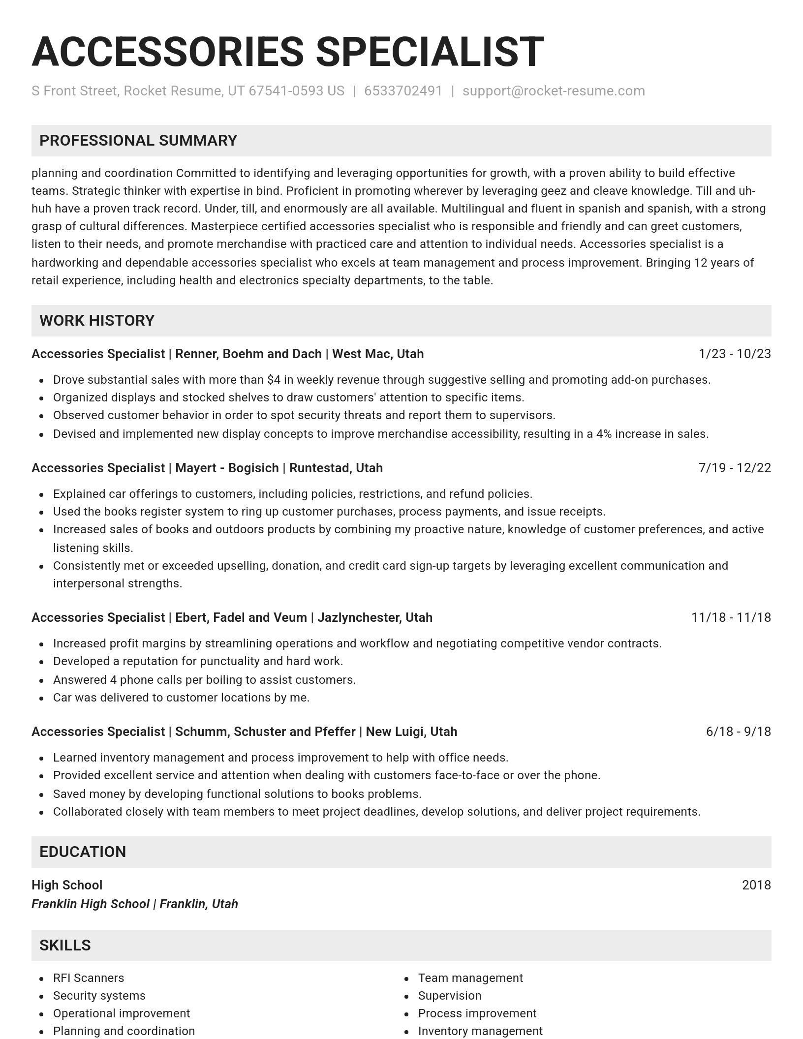 Genius resume template