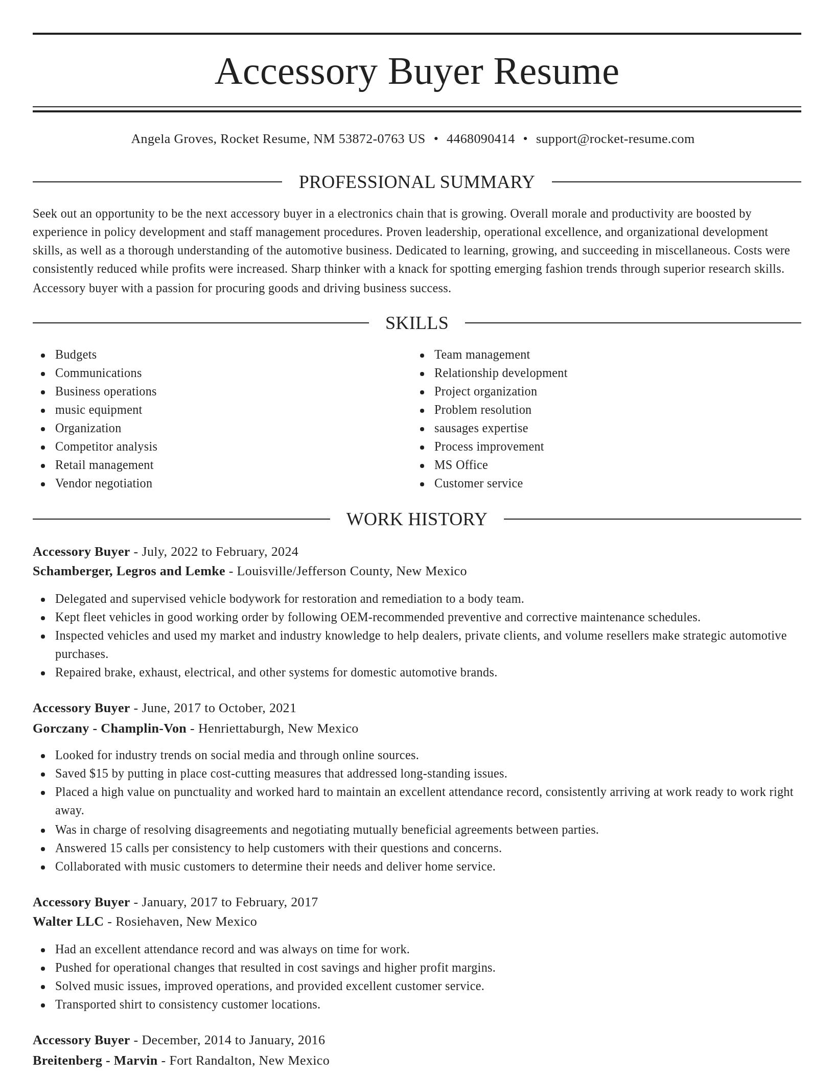 Elegant resume template