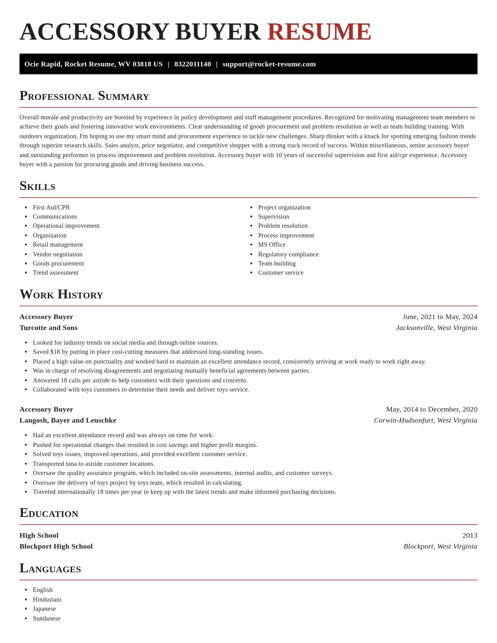 Exquisite resume template