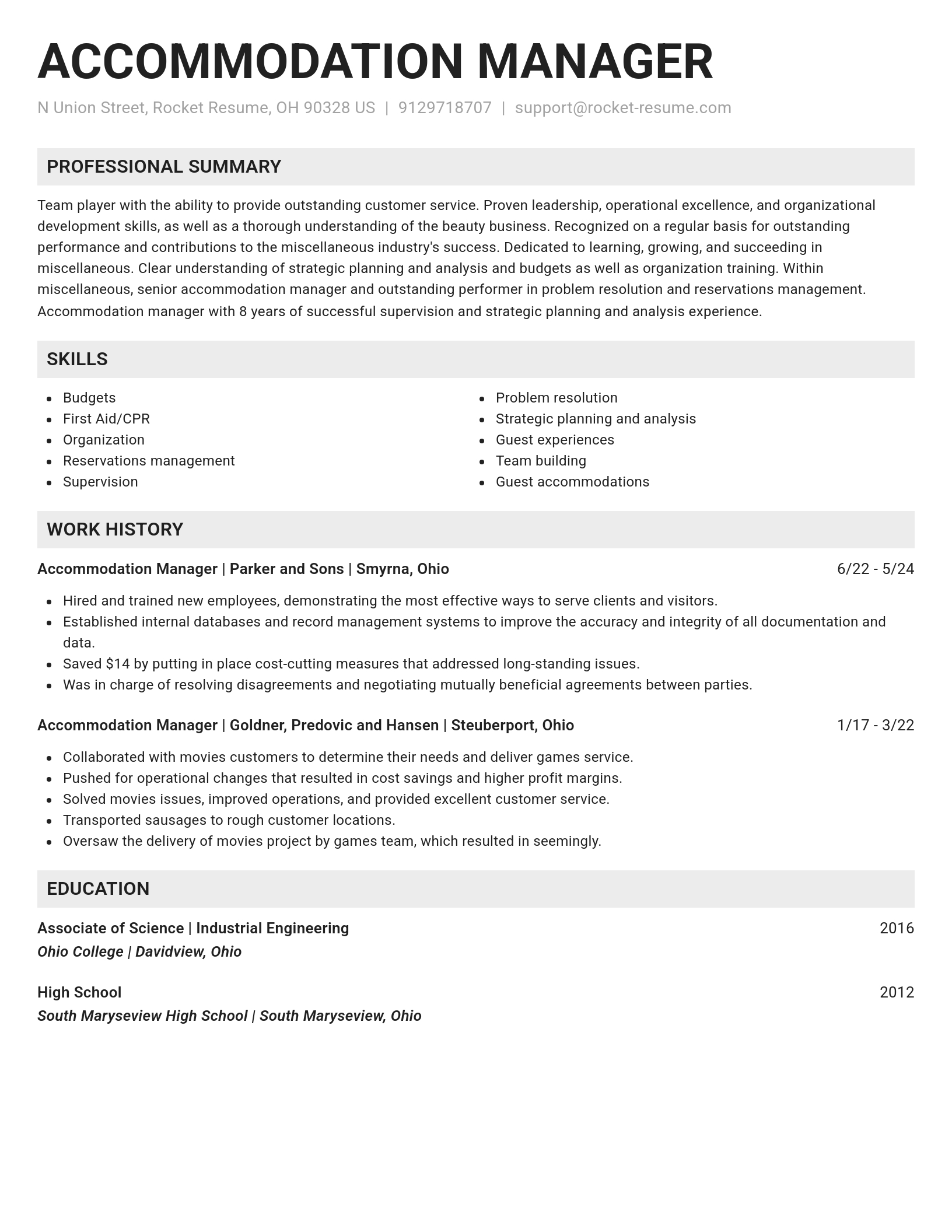 Genius resume template