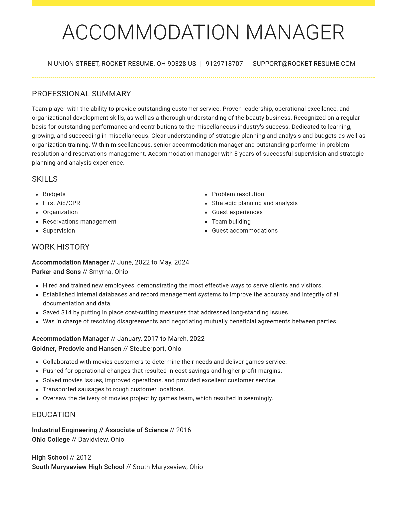Grand resume template